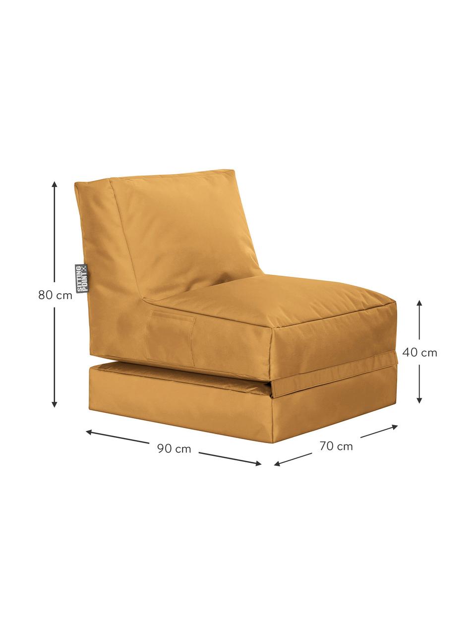 Zahradní křeslo s polohovací funkcí Pop Up, Hořčičná žlutá, Š 70 cm, H 90 cm