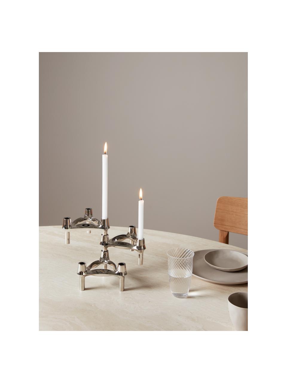 Tenké stolní svíčky Stoff Nagel, 12 ks, Parafínový vosk, Bílá, Ø 1 cm, V 18 cm