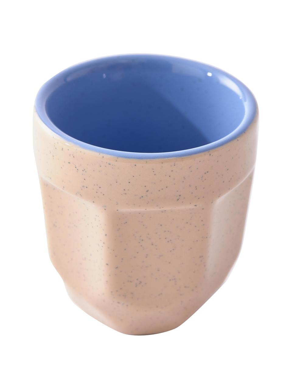 Komplet kubków Multi, 4 elem., Ceramika, Słoneczny żółty, petrol, jasny beżowy, mauve, Ø 9 x W 6 cm, 170 ml
