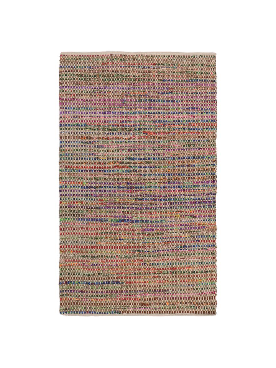 Bunter Teppich Cando aus Jute-Mix, 60% synthetische Fasern, 40% Jute, Jute, Mehrfarbig, B 150 x L 200 cm (Grösse S)