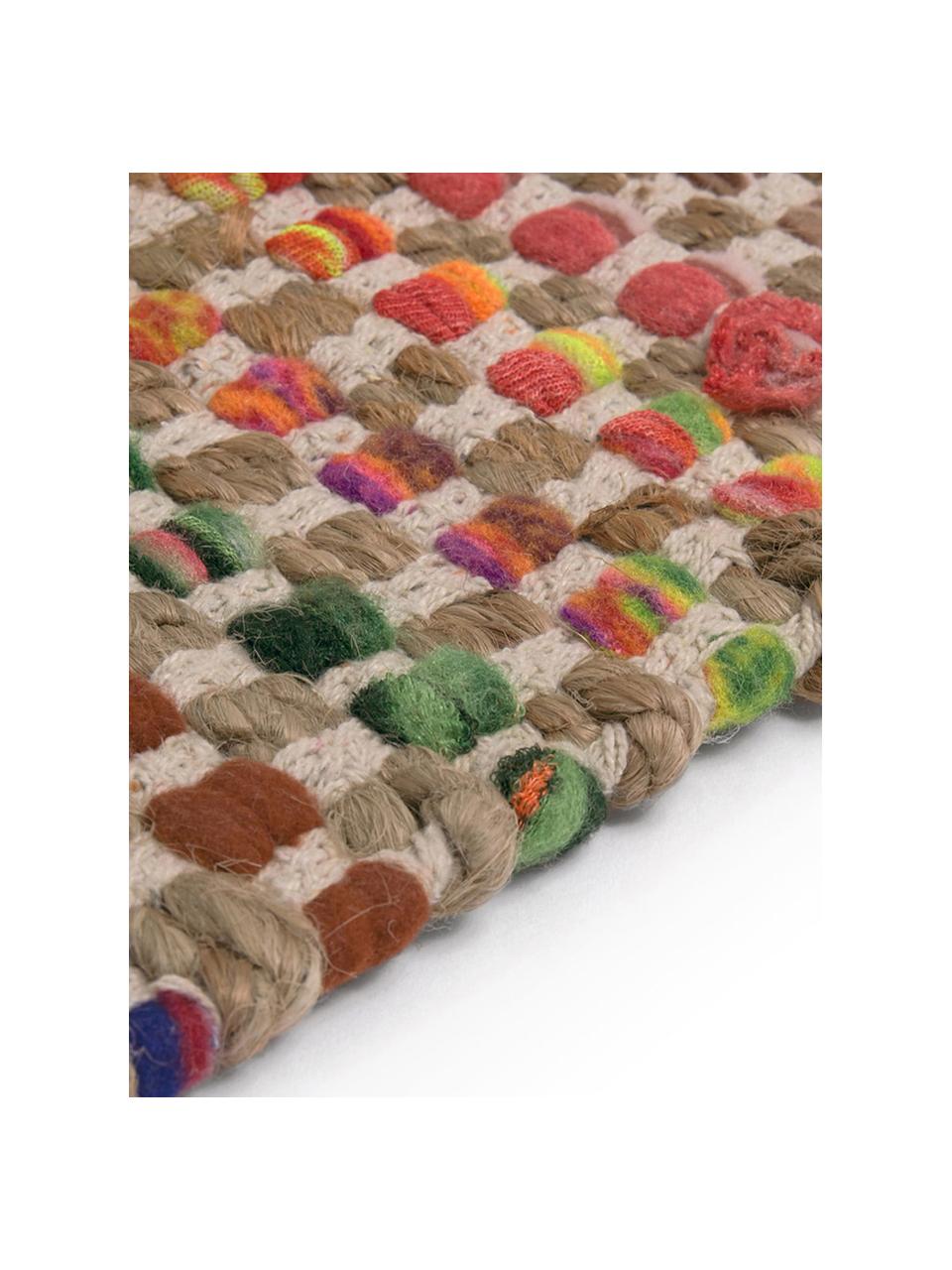 Tapis en mix de jute multicolore Cando, Jute, multicolore