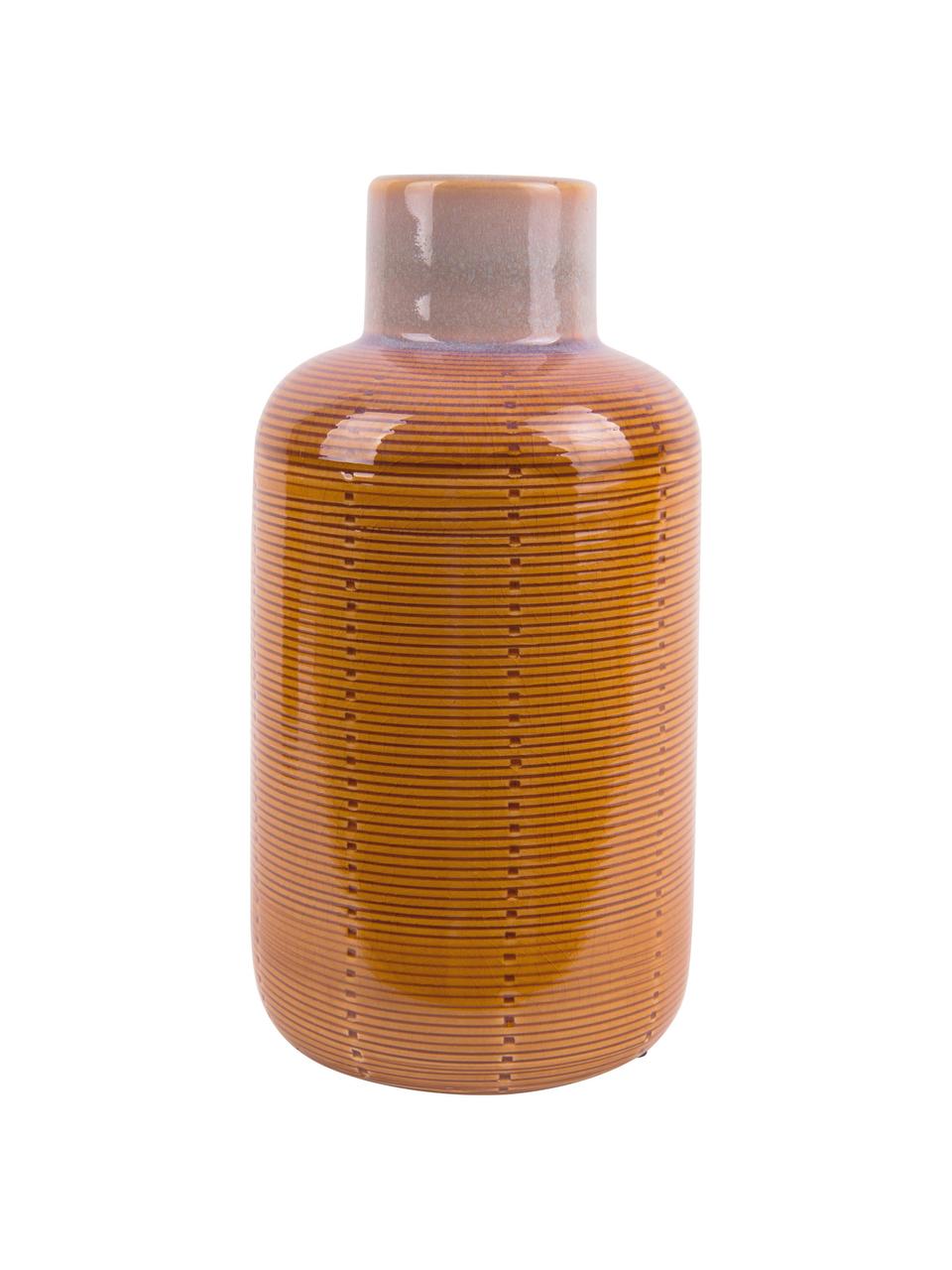 Wazon z ceramiki Bottle, Ceramika, Pomarańczowy, Ø 12 x W 23 cm