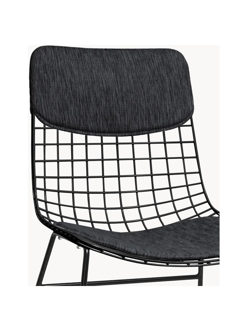 Coussins pour chaise en métal Wire, 2 élém., Anthracite, Lot de différentes tailles