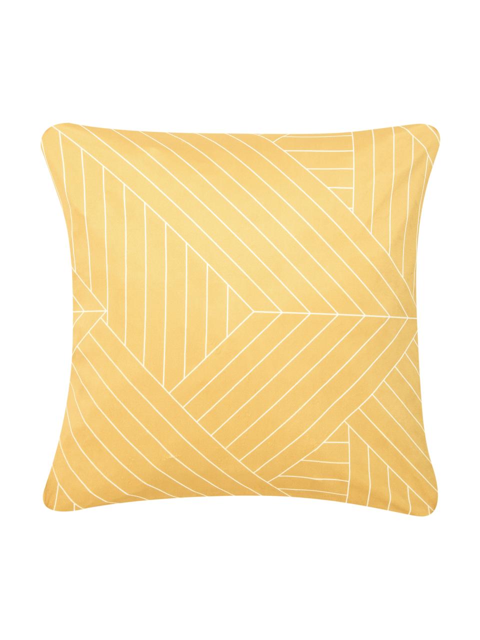 Housse de coussin en velours Remi, Jaune