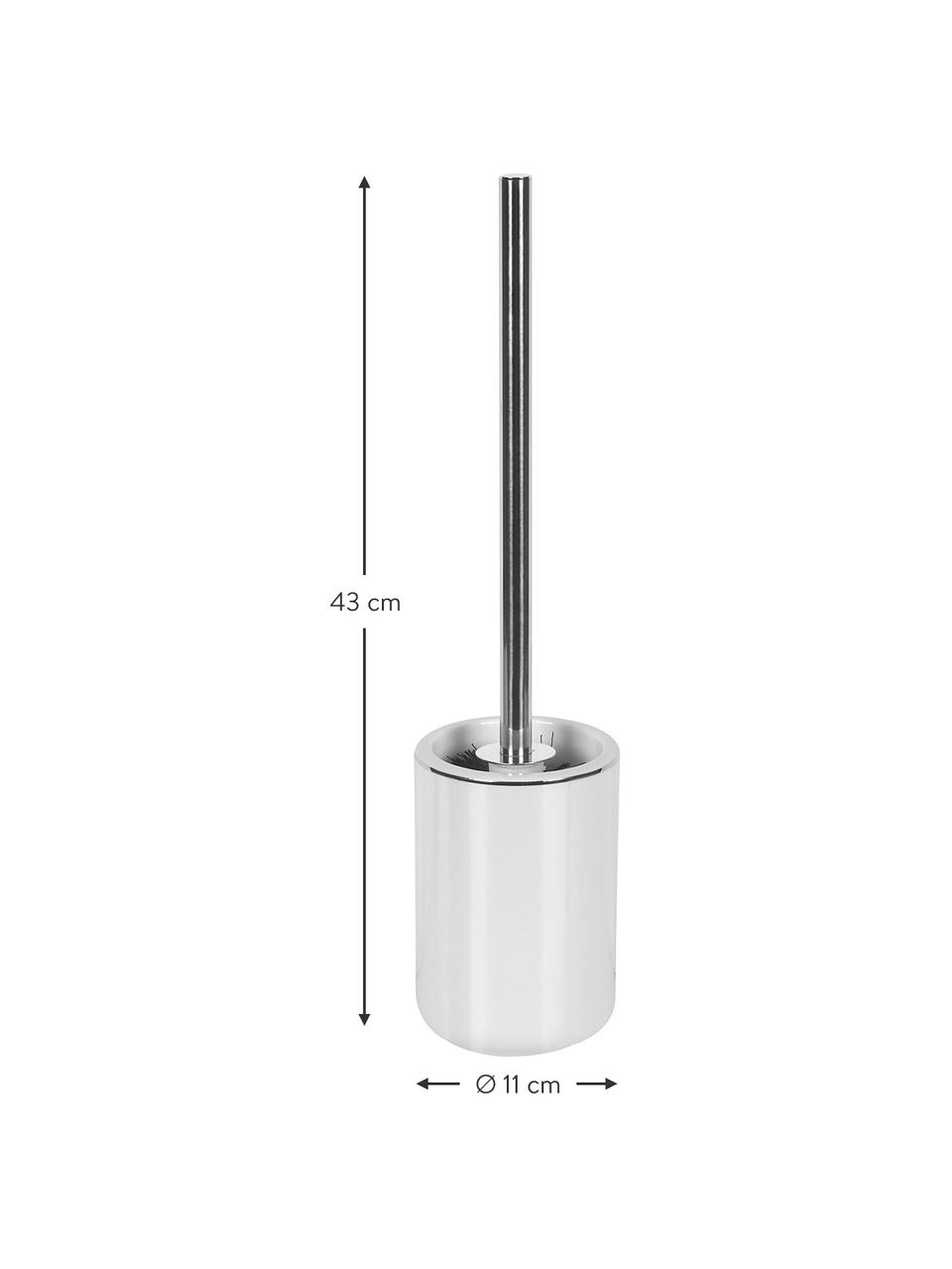 Scopino con contenitore in porcellana Noblesse, Bianco, Ø 11 x Alt. 43 cm