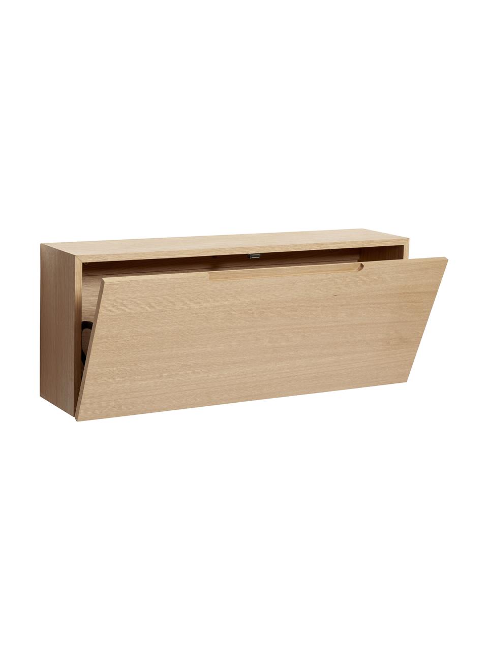 Scarpiera da parete in legno di rovere Collect, Legno di quercia certificato FSC, Legno di quercia, Larg. 100 x Alt. 40 cm