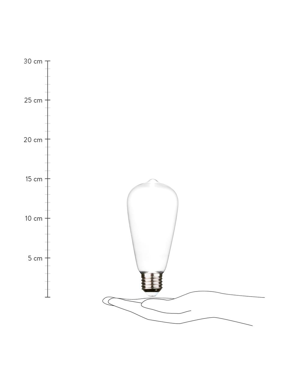 Lampadina E27 Ghost, 250lm, bianco caldo, 1 pz, Paralume: vetro, Base lampadina: alluminio, Bianco, alluminio, Ø 6 x Alt. 15 cm