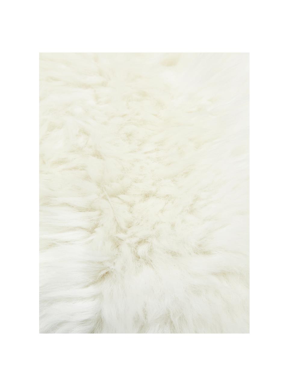 Pelle di pecora liscia Oslo, Retro: 100% pelle rivestita senz, Bianco crema, Larg. 60 x Lung. 90 cm