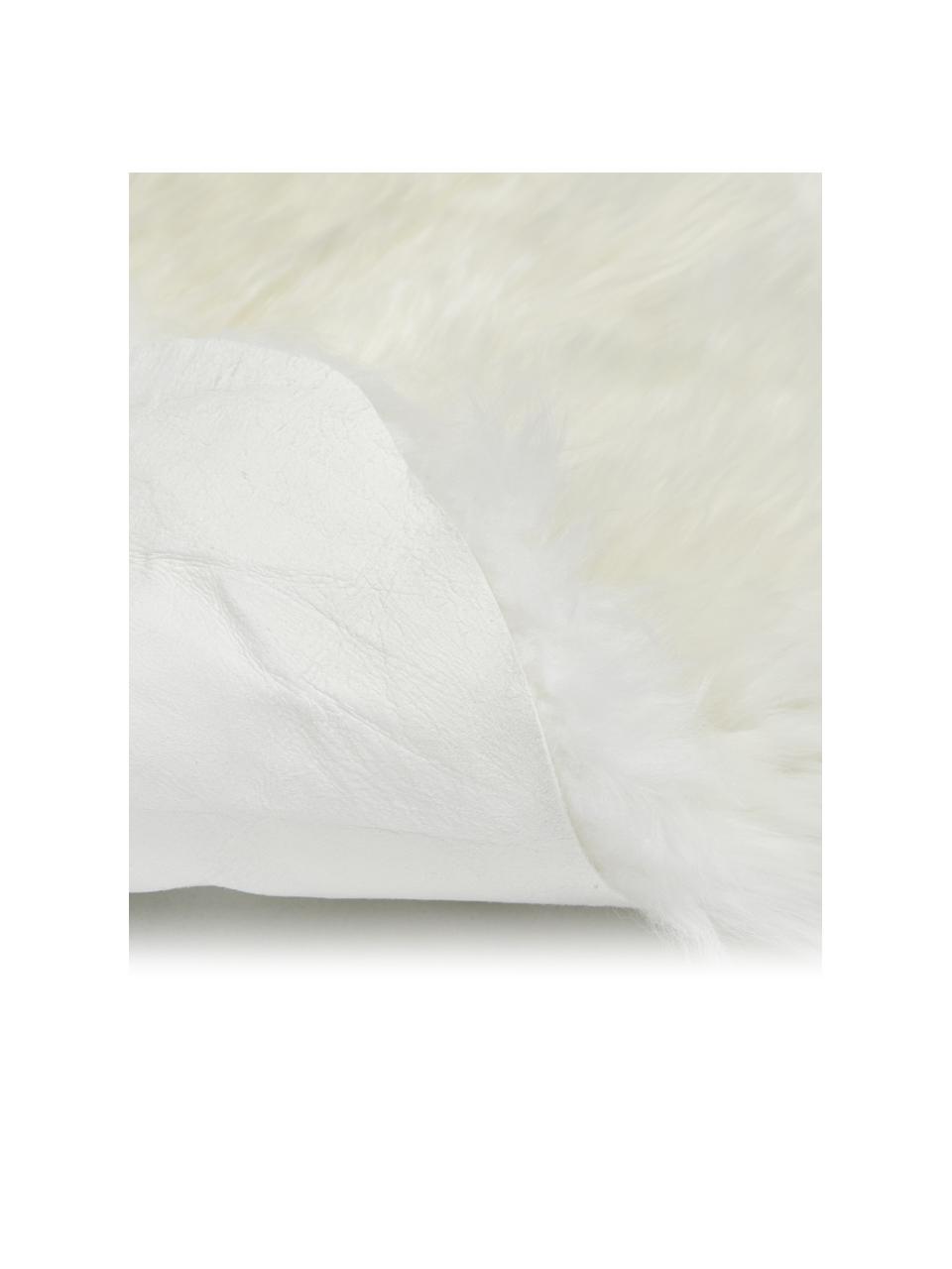 Peau de mouton lisse Oslo, Blanc crème, larg. 60 x long. 90 cm