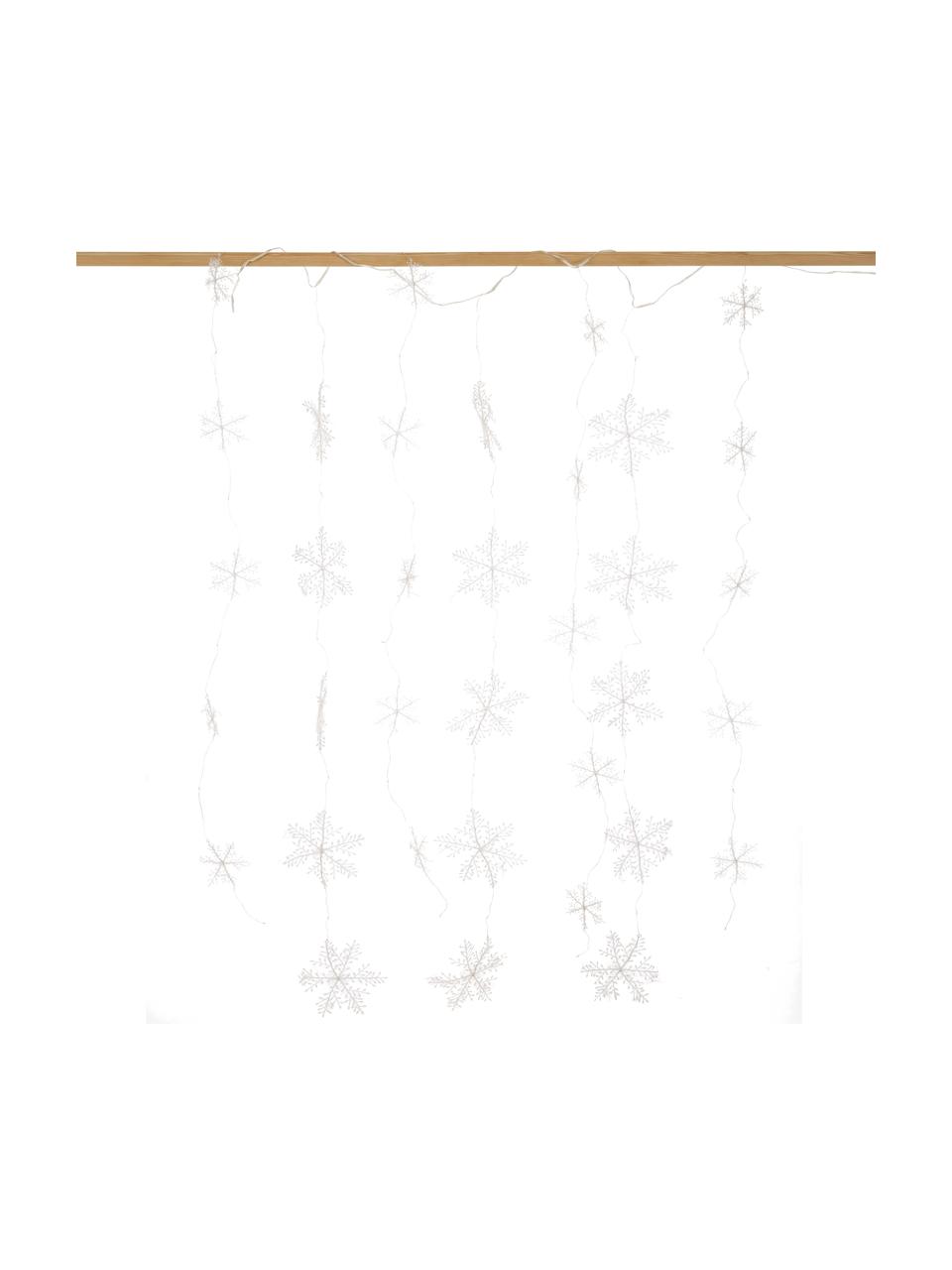 Ghirlanda a LED bianco caldo Snowflake, Plastica, Argentato, Lung. 137 cm