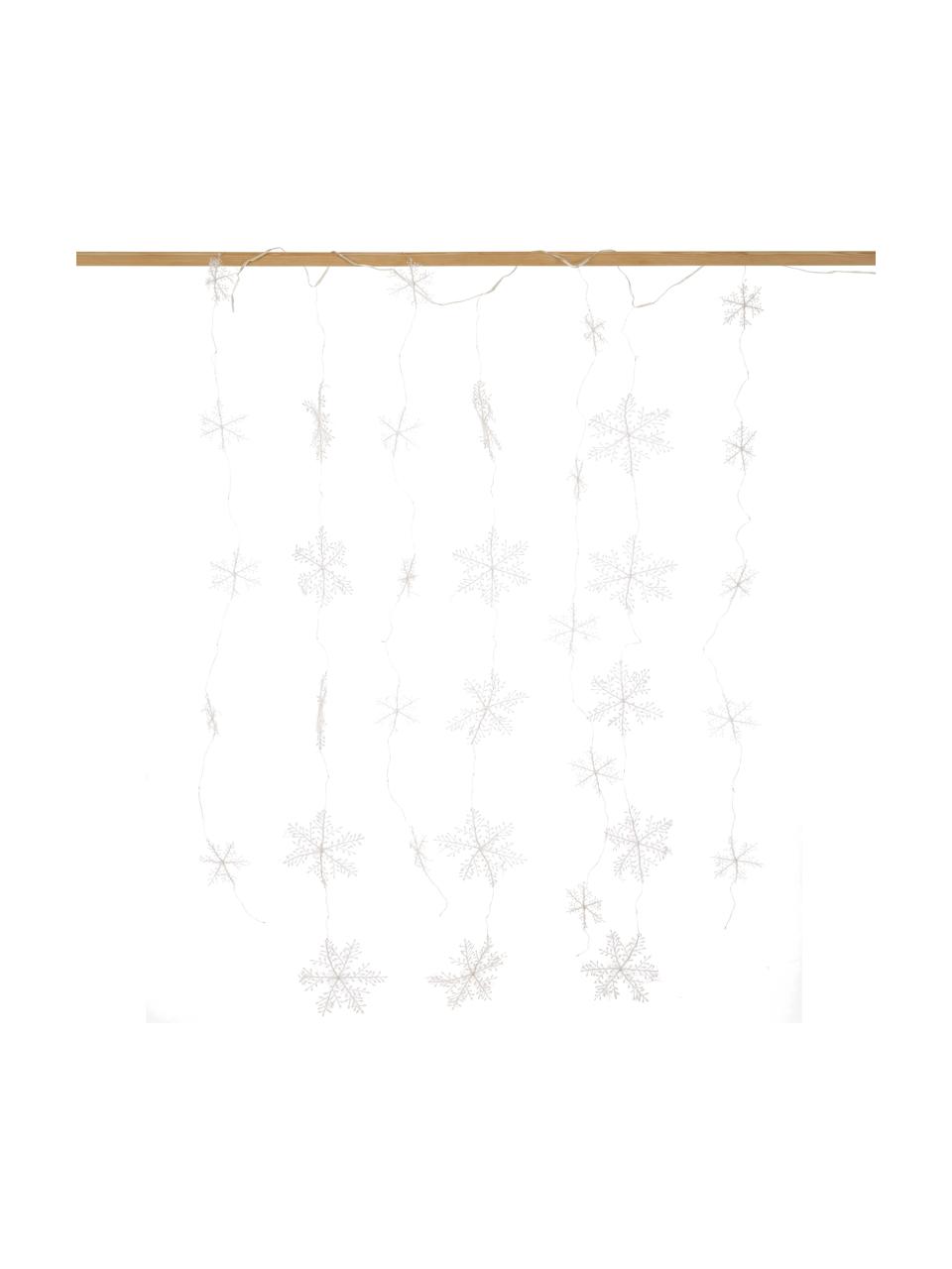 LED svetelná reťaz Snowflake, hrejivá biela, Plast, Strieborná, D 137 cm