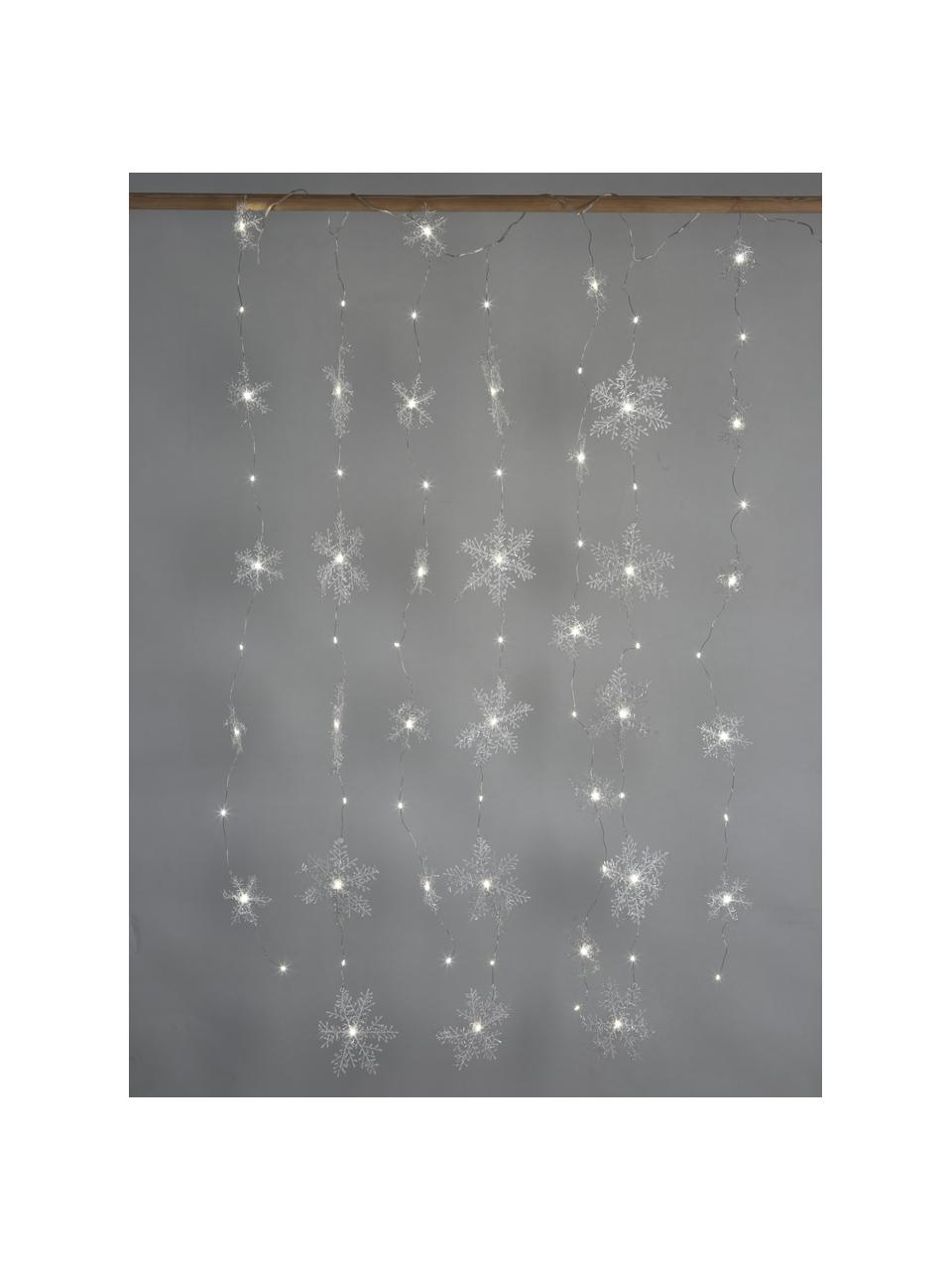 Guirnalda de luces LED Snowflake, Plástico, Plateado, L 137 cm