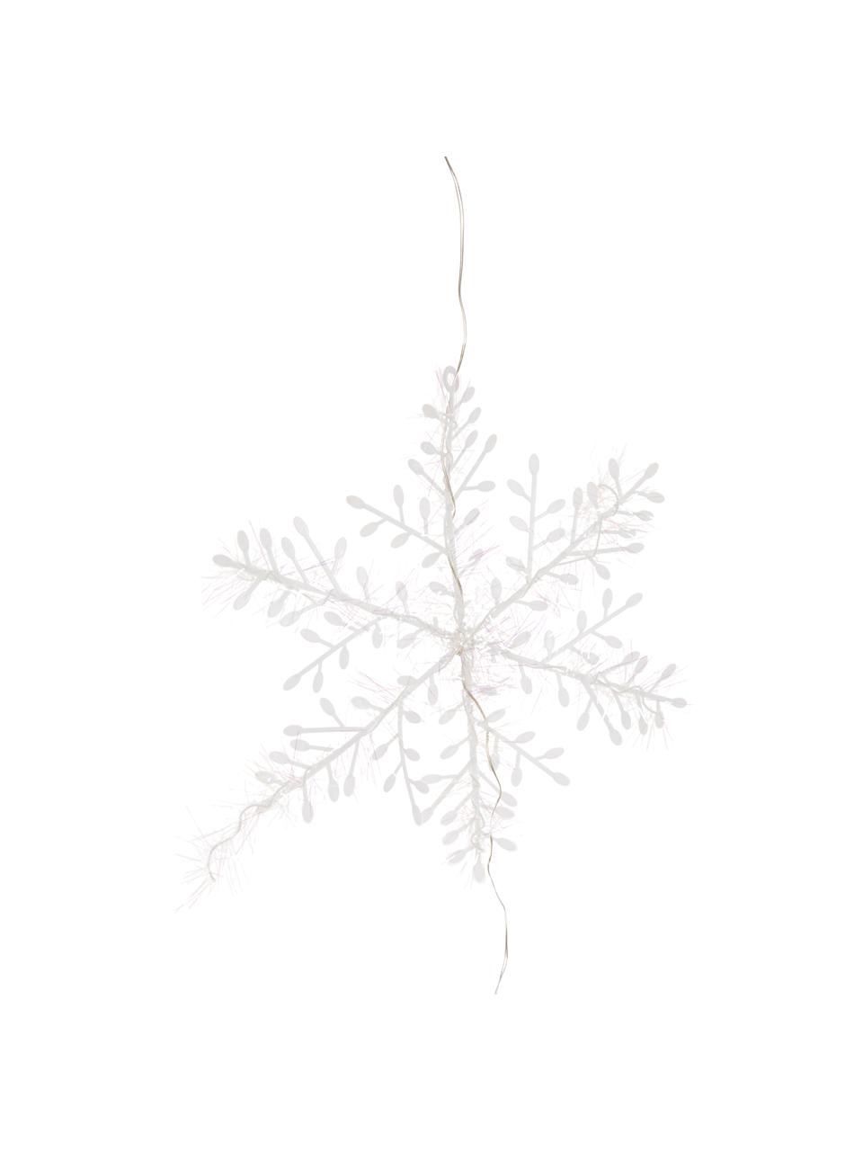 LED-Lichterkette Snowflake, warmweiss, Kunststoff, Silberfarben, L 137 cm