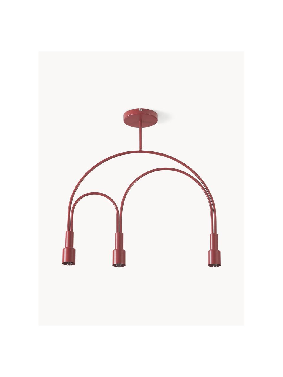 Plafonnier Mia, Rouge, larg. 64 x haut. 67 cm