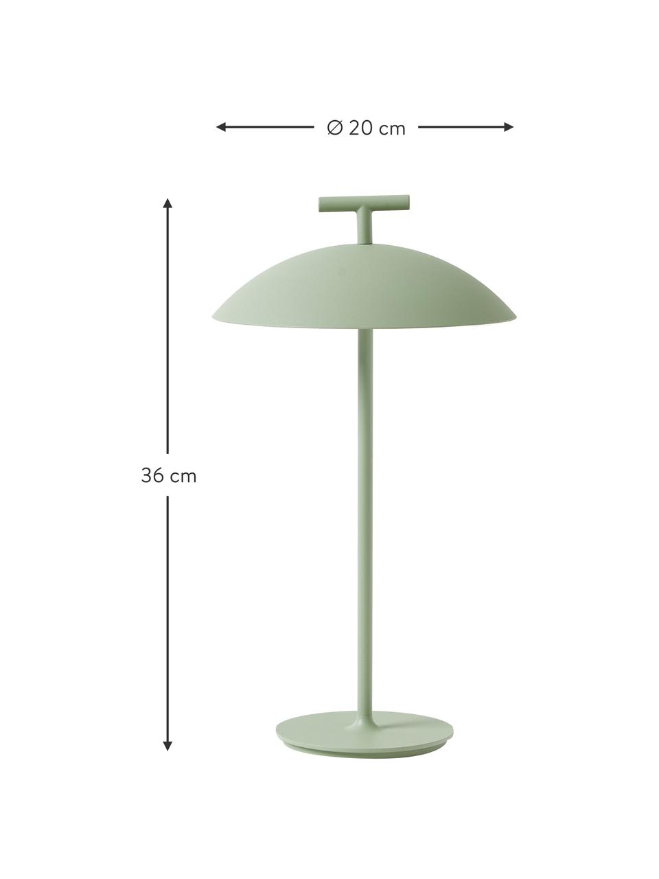 Lampa stołowa LED z funkcją przyciemniania Mini Geen-A, Metal malowany proszkowo, Zielony, Ø 20 x W 36 cm