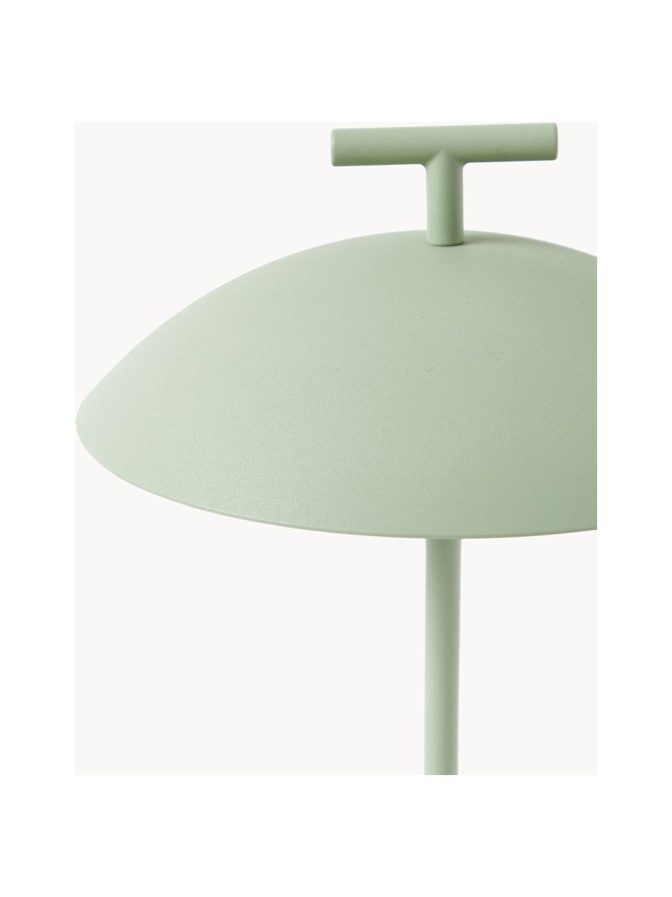 Lámpara de mesa LED regulable Mini Geen-A, portátil, Metal con pintura en polvo, Verde salvia, Ø 20 x Al 36 cm