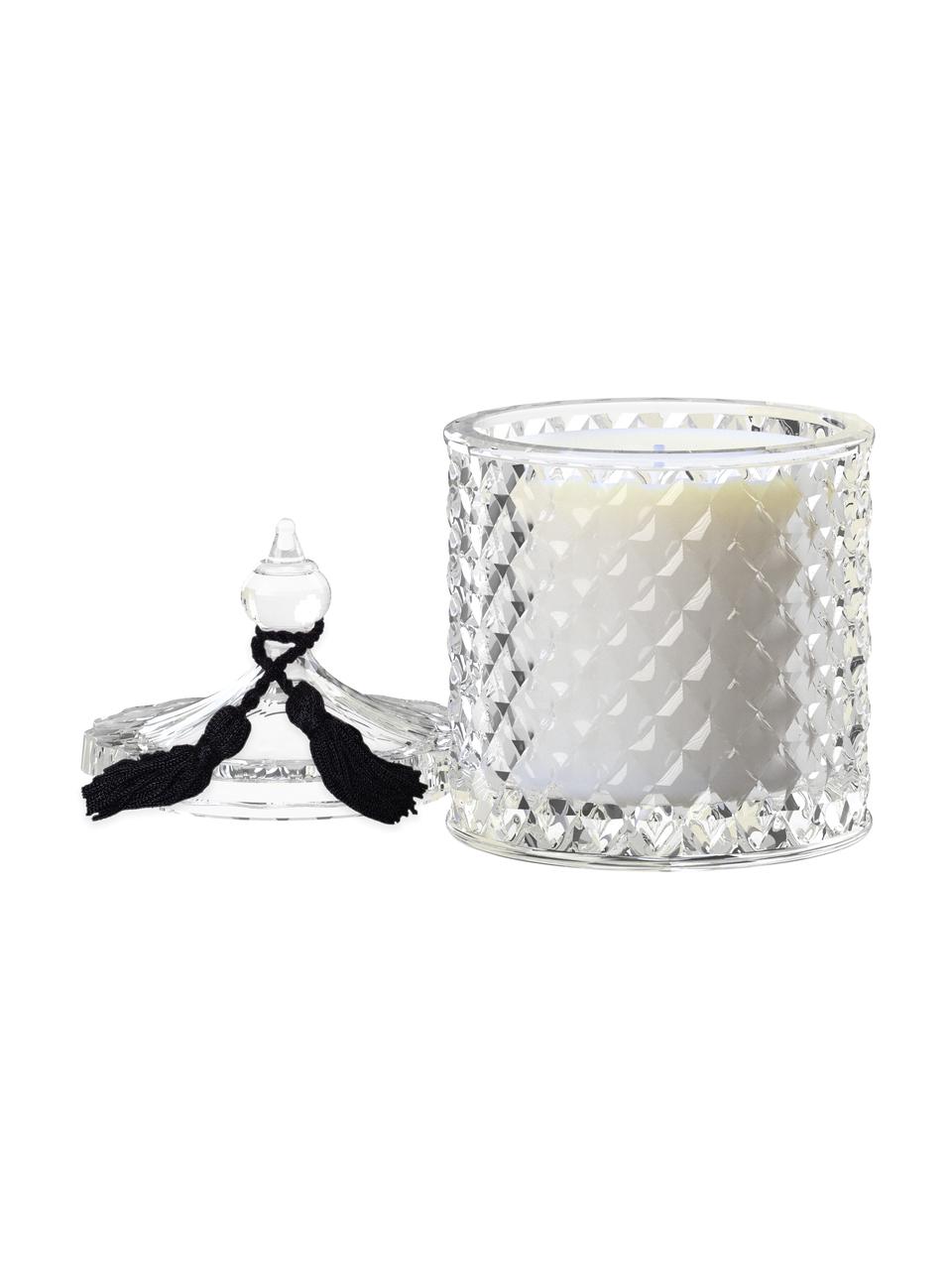 Geurkaars Crystallene (vanille, patchouli & lavendel), Houder: glas, Citrusolie, vanille, patchouli, lavendel, Ø 9 x H 14 cm