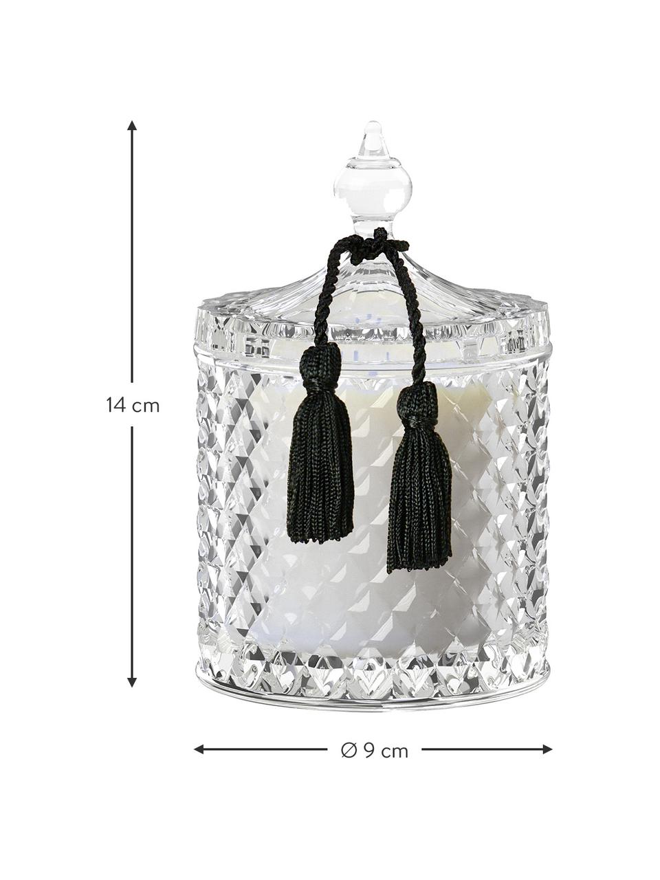 Vonná svíčka Crystalene (vanilka, pačule & levandule), Citrusový olej, vanilka, pačule, levandule, Ø 9 cm, V 14 cm