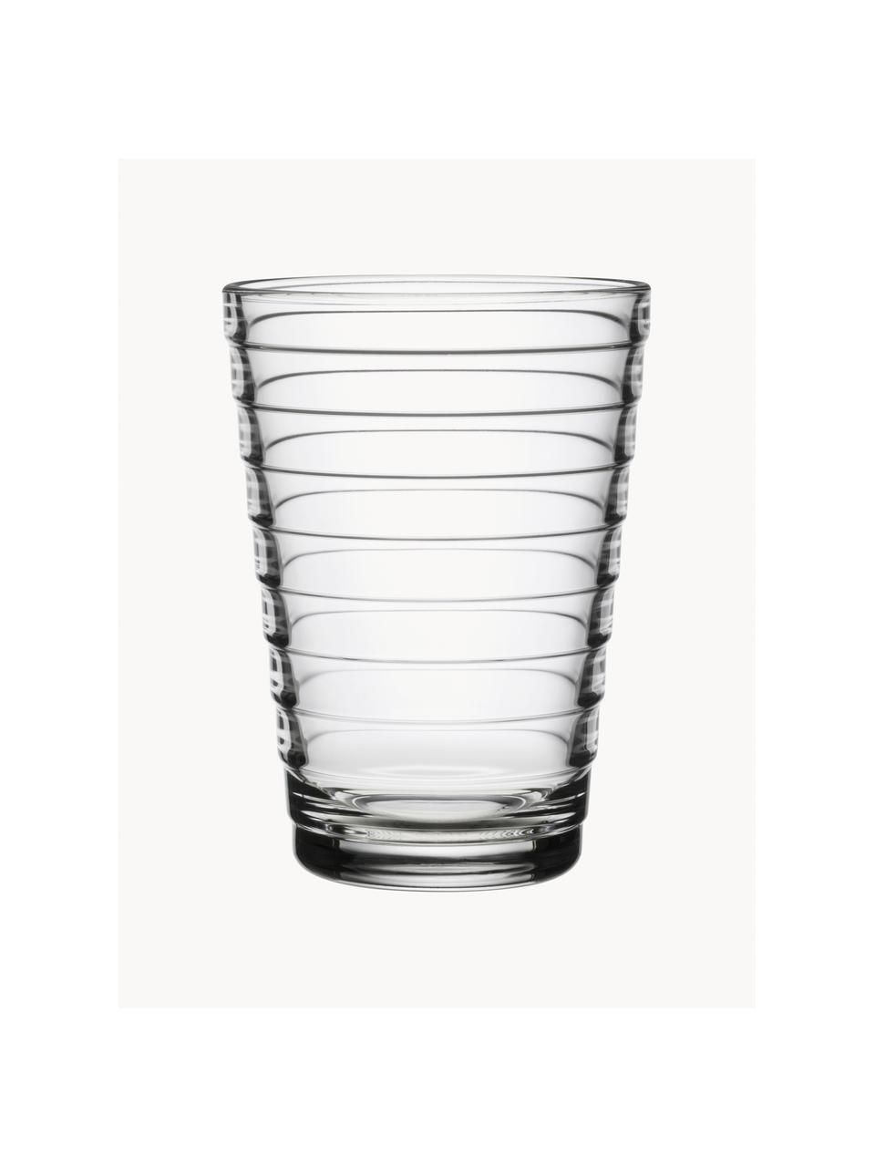 Szklanka Aino Aalto, 2 szt., Szkło, Transparentny, Ø 7 x W 9 cm, 220 ml