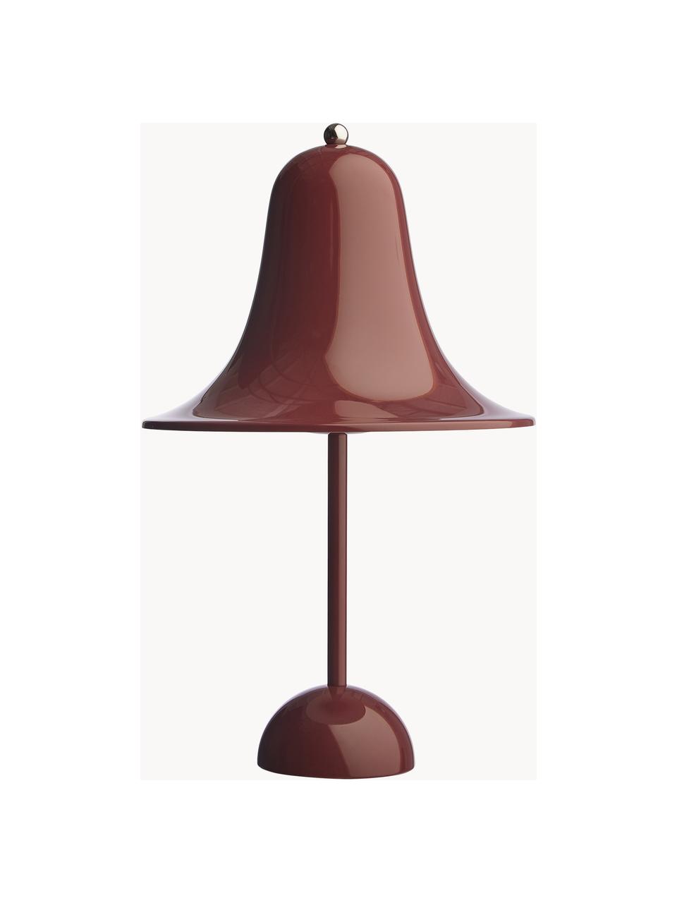 Lampa stołowa Pantop, projekt Verner Panton, Bordowy, błyszczący, Ø 23 x W 38 cm