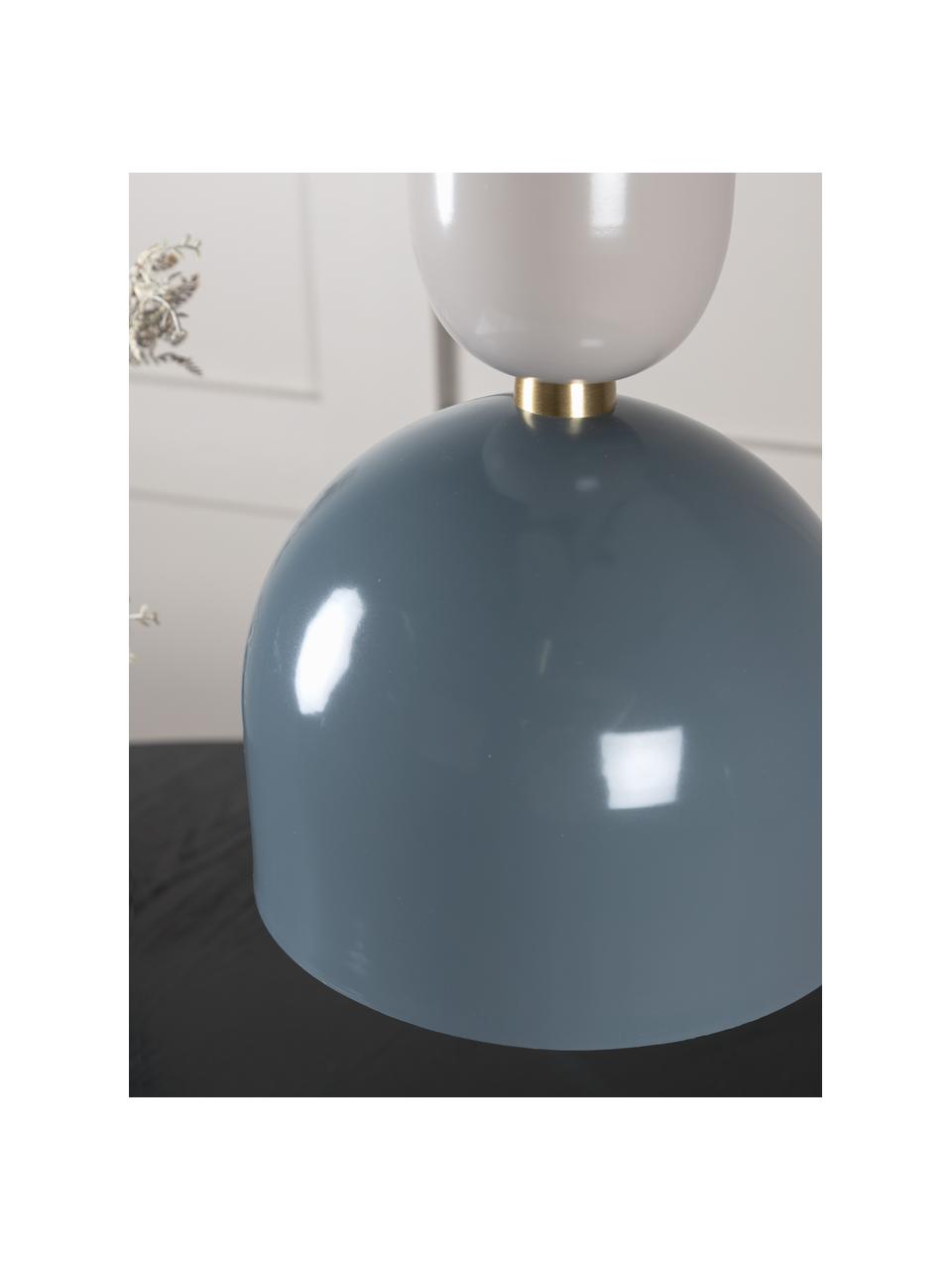 Malá závesná lampa Tim, Modrosivá, béžová, Ø 20 x V 120 cm