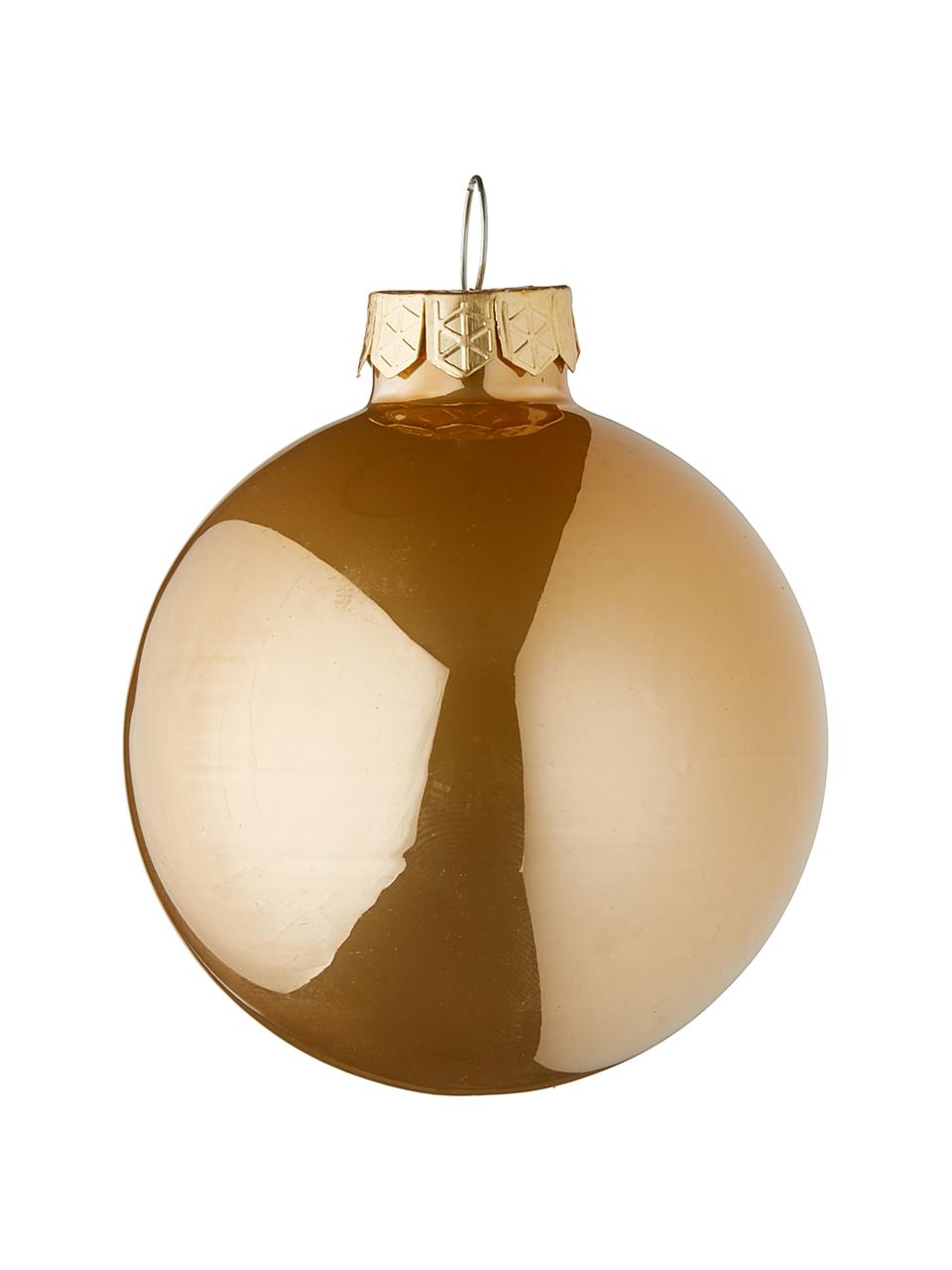 Bolas de Navidad Evergreen, Ø 6 cm, 10 uds., Marrón camel, Ø 6 cm