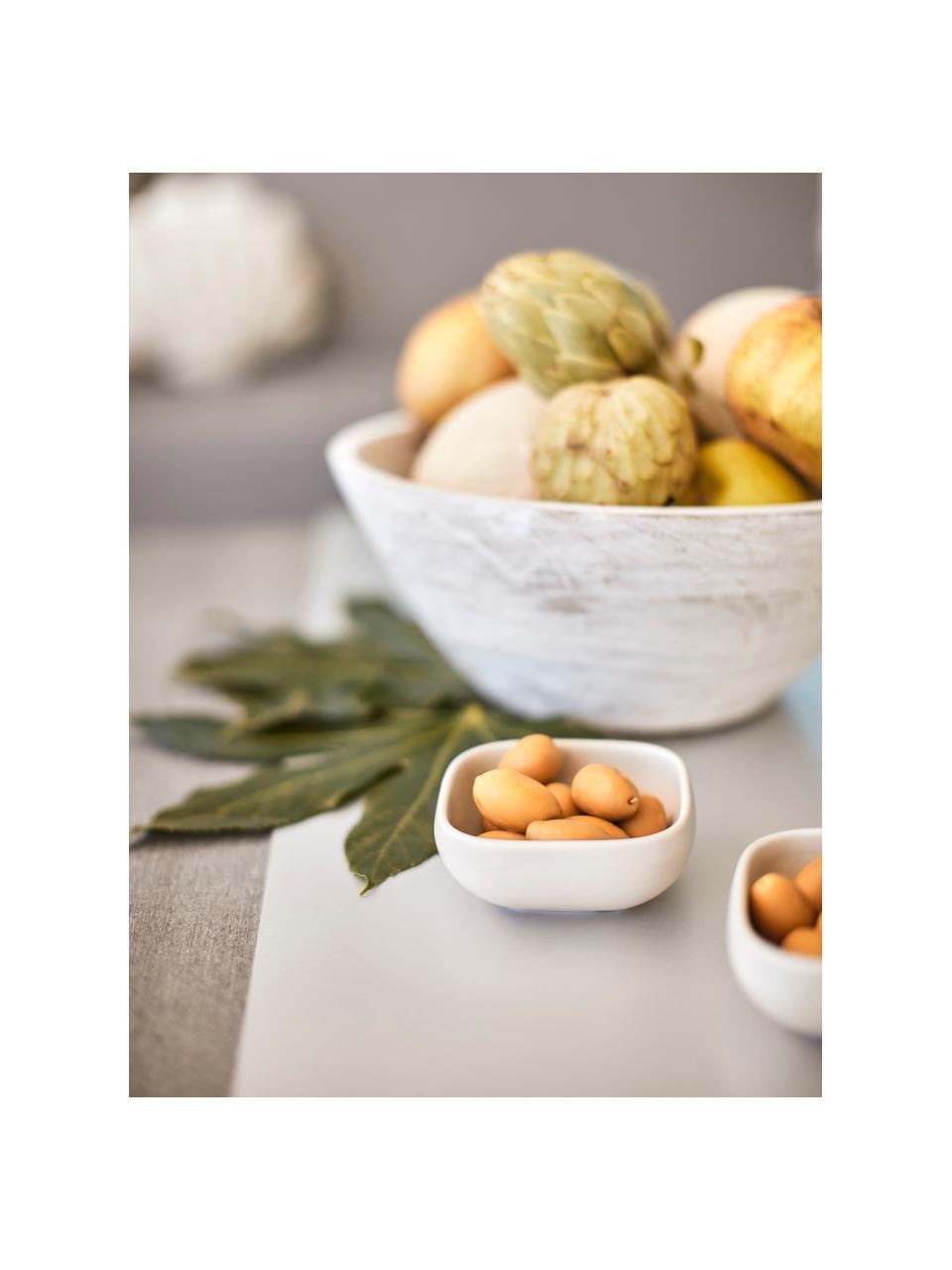 Miska z drewna mangowego Lugo, Drewno mangowe, powlekane, Drewno mangowe, biały, Ø 30 x W 13 cm
