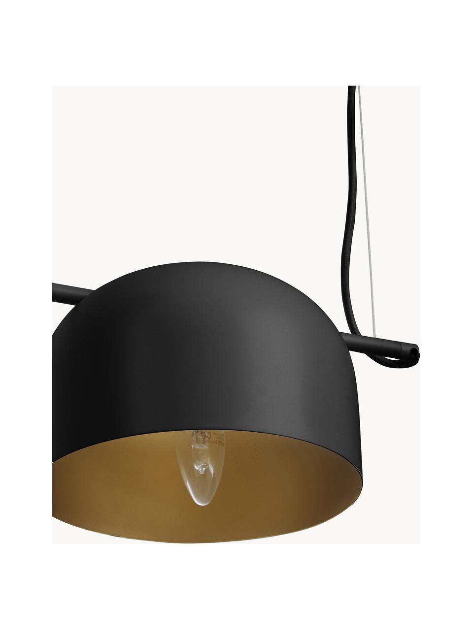 Grande suspension Joel, Noir, larg. 127 x haut. 15 cm