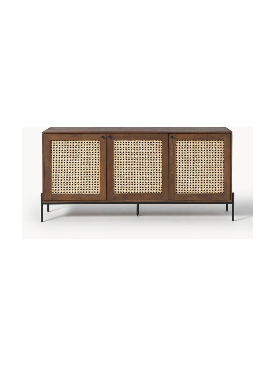 Retro komoda s vídeňskou pleteninou Vienna, Mangové dřevo, Š 165 cm, V 78 cm
