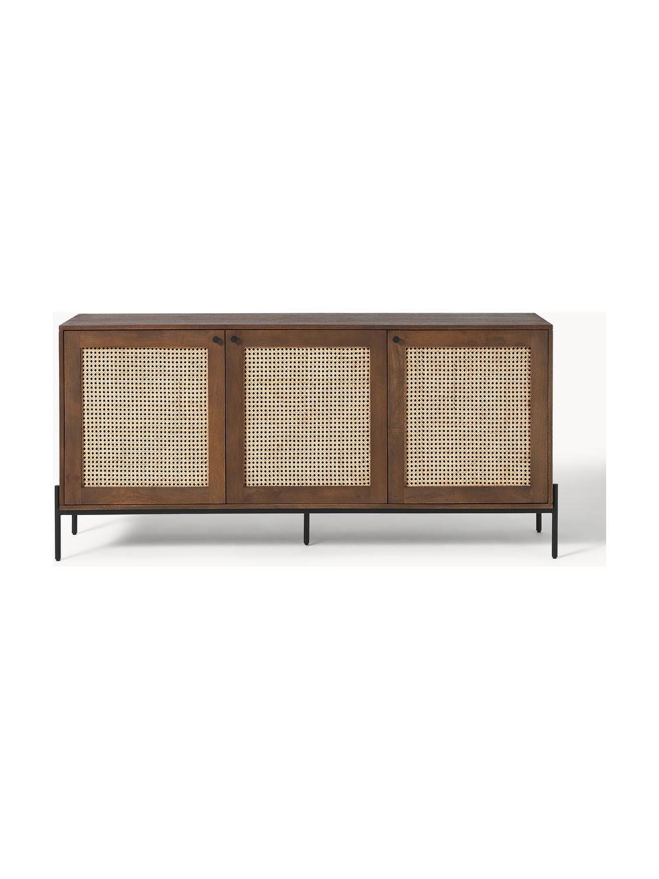 Sideboard Vienna mit Wiener Geflecht, Korpus: Massives Mangoholz, FSC-z, Mangoholz, B 165 x H 77 cm