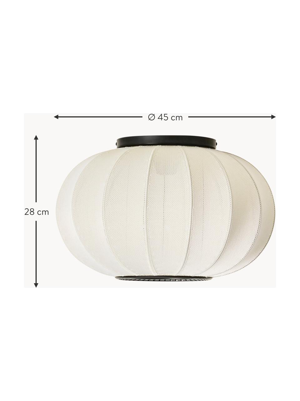 Lampa sufitowa Knit-Wit, Złamana biel, Ø 45 x 28 cm