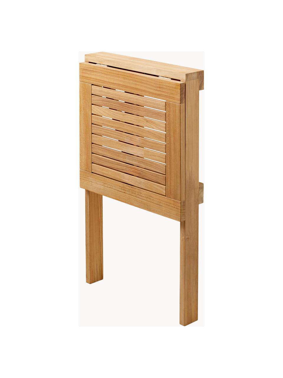 Table de jardin pliante en teck Balcony, Bois de teck, Bois de teck, larg. 45 x prof. 49 cm