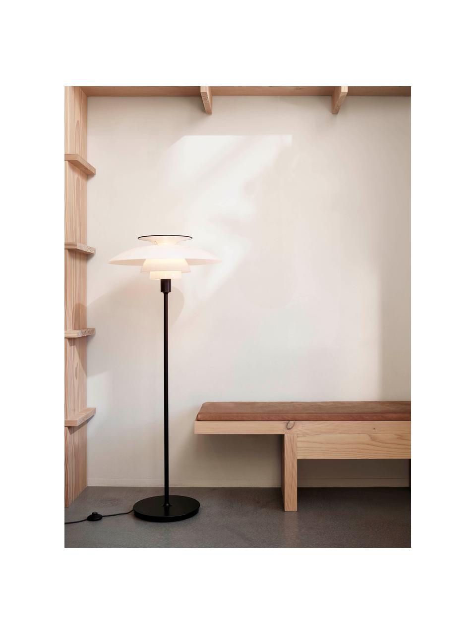 Malá stmívatelná stojací lampa PH 80, Černá, bílá, V 132 cm