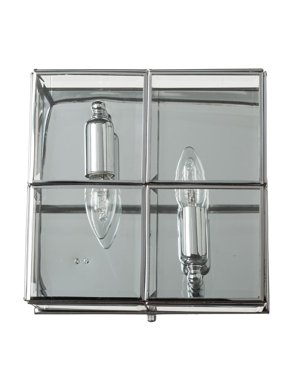 Plafón pequeño Ben, Pantalla: vidrio, Cromo, transparente, An 26 x Al 10 cm
