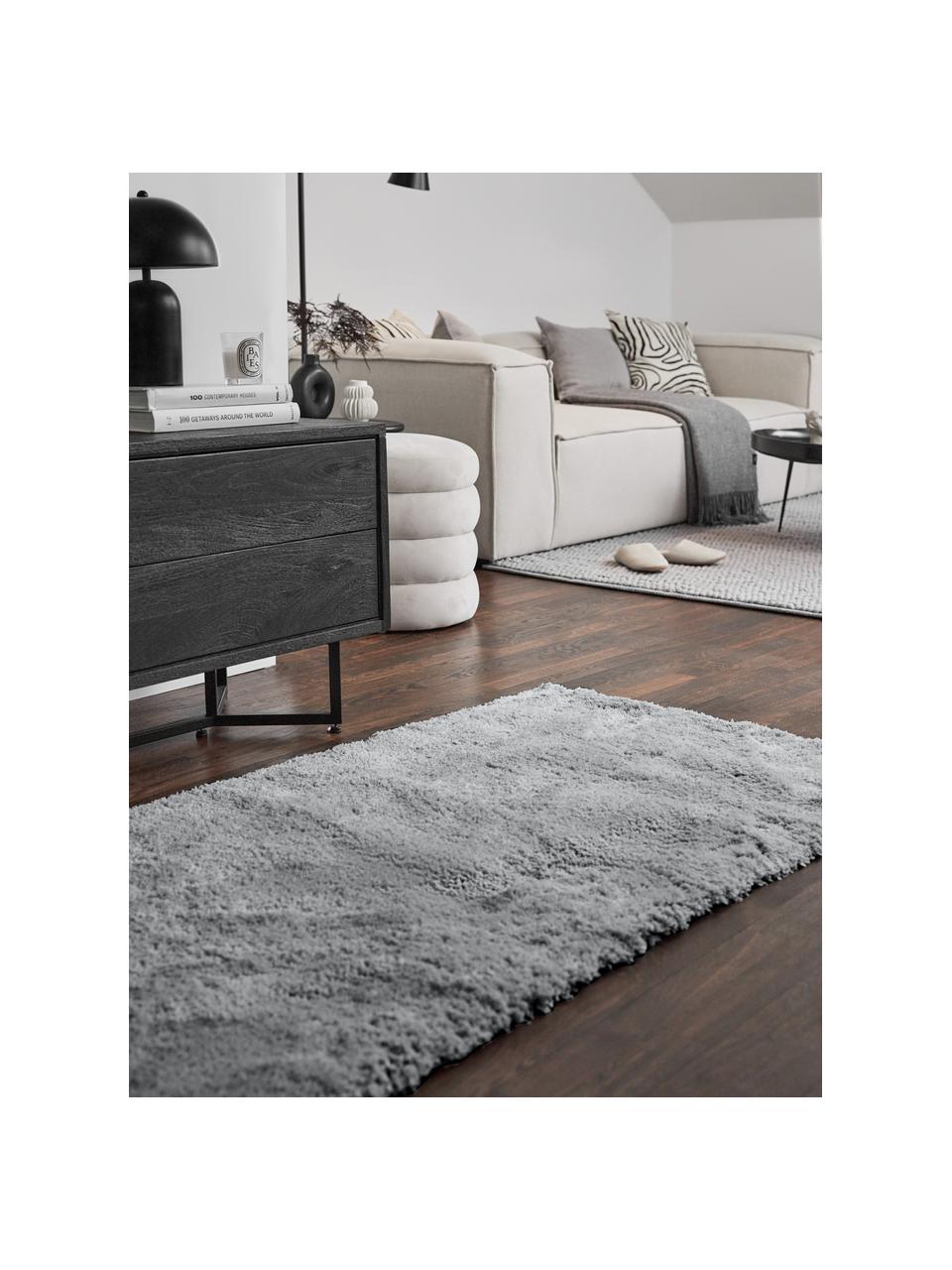 Tapis de couloir moelleux gris Leighton, Gris, larg. 80 x long. 200 cm