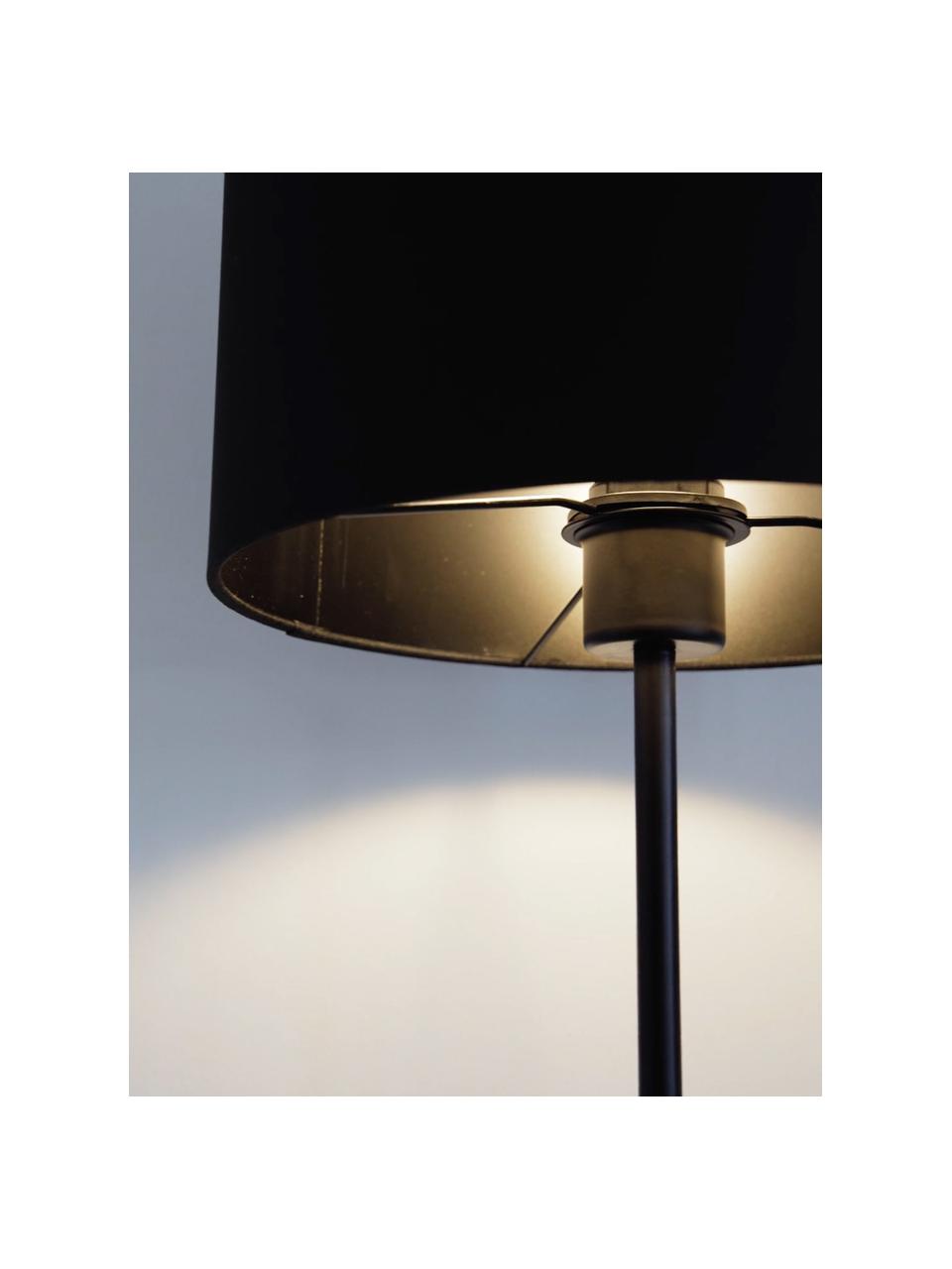 Stehlampe Mick, Lampenschirm: Textil, Lampenfuß: Metall, pulverbeschichtet, Schwarz, H 158 cm