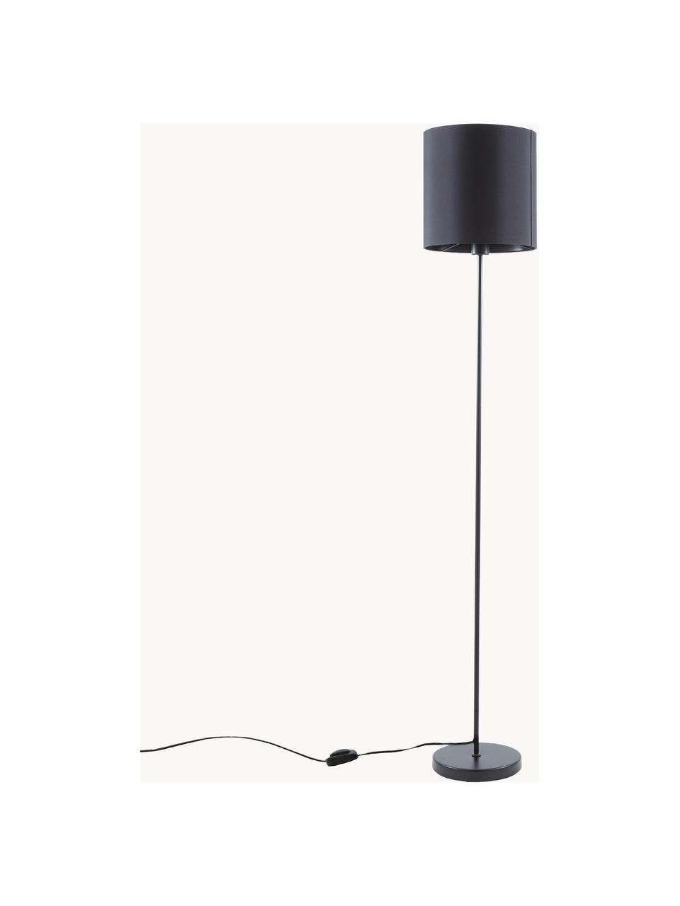 Lampa podłogowa Mick, Czarny, W 158 cm