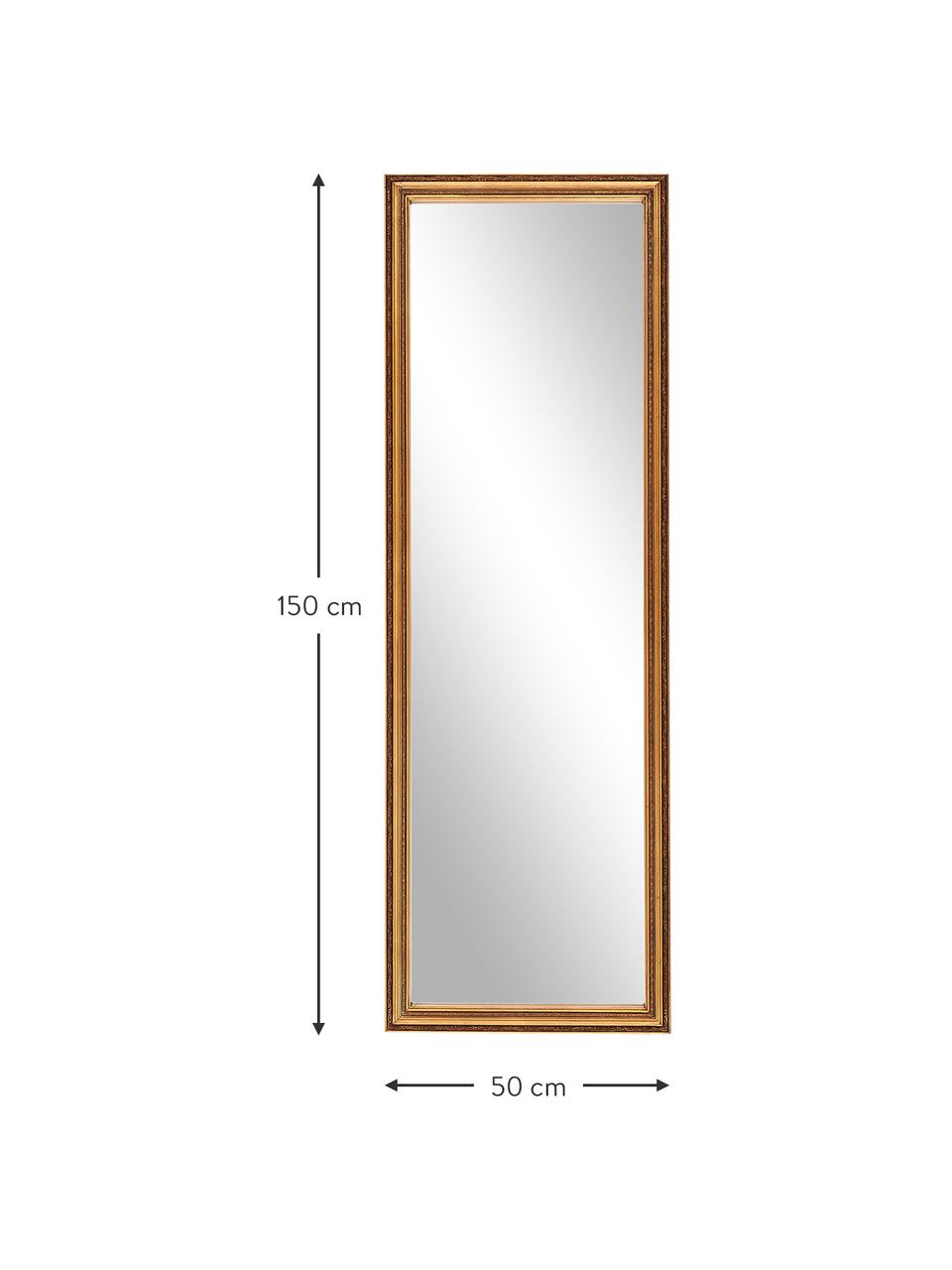 Espejo de pared barroco Muriel, Parte trasera: tablero de fibras de dens, Espejo: cristal, Dorado, An 50 x Al 150 cm