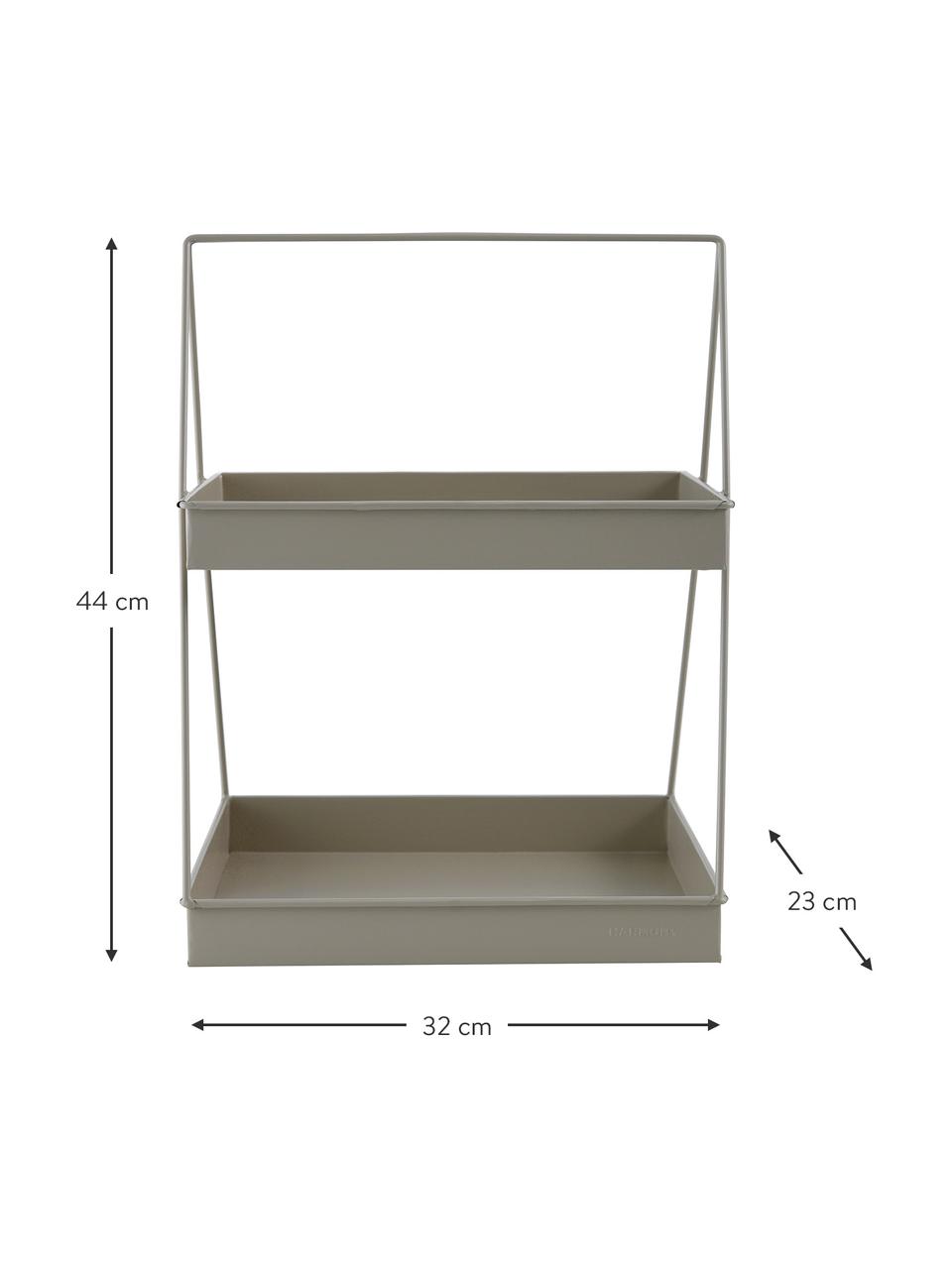 Organizér Shelly, Potažený hliník, Taupe, Š 32 cm, V 44 cm