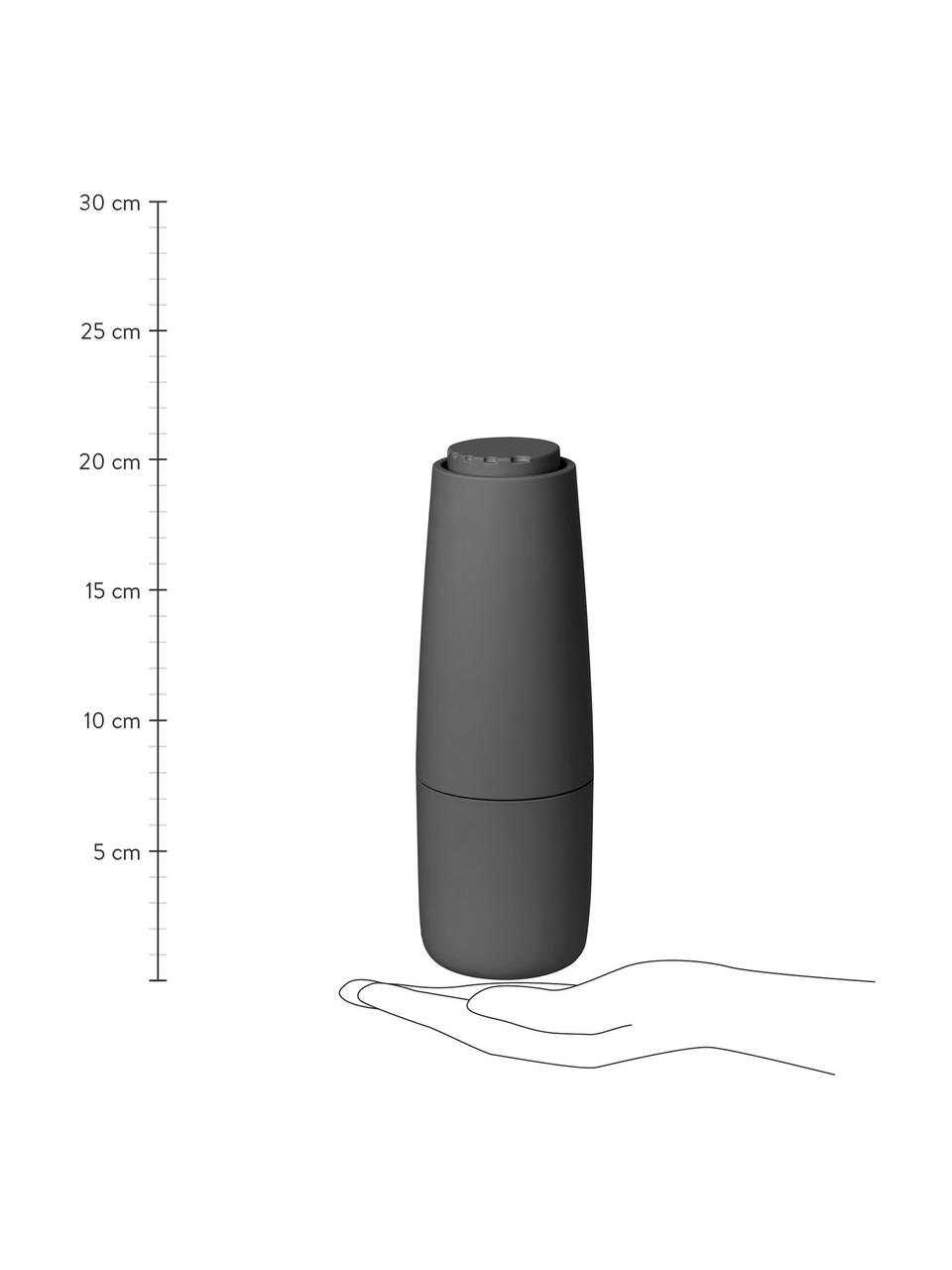 Mlýnky na sůl a pepř Salpi, Šedá, tmavě šedá, Ø 7 cm, V 20 cm