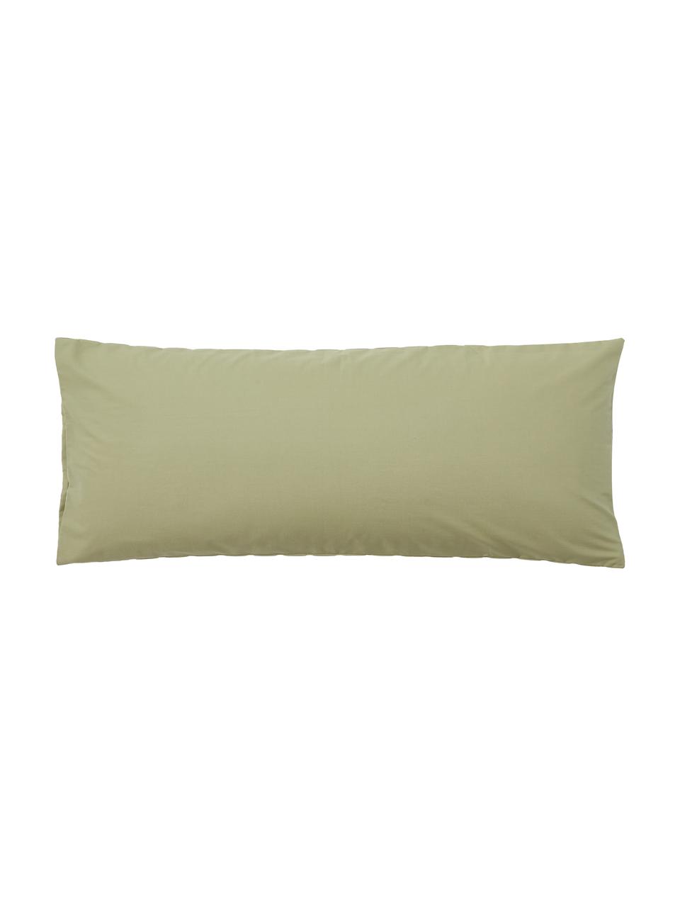 Funda de almohada de algodón Esme, Reverso: tejido renforcé Densidad , Verde oliva, An 45 x L 110 cm