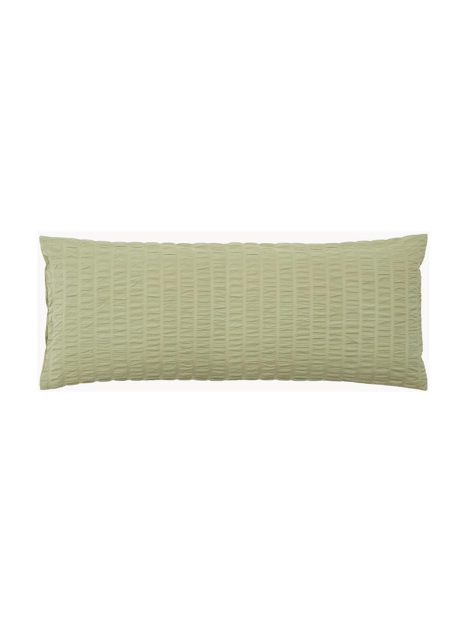 Funda de almohada de algodón Esme, Reverso: tejido renforcé Densidad , Verde oliva, An 45 x L 110 cm