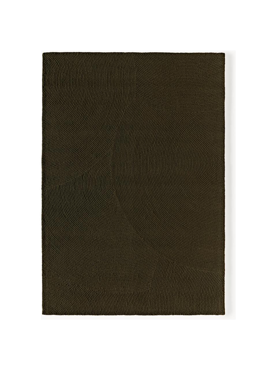 Tapis en laine tufté main Eleni, 100 % laine, certifiée RWS

Les tapis en laine peuvent perdre des fibres lors des premières semaines et des peluches peuvent se former, ce phénomène est naturel et diminue à mesure de votre usage et du temps, Vert olive, larg. 80 x long. 150 cm (taille XS)