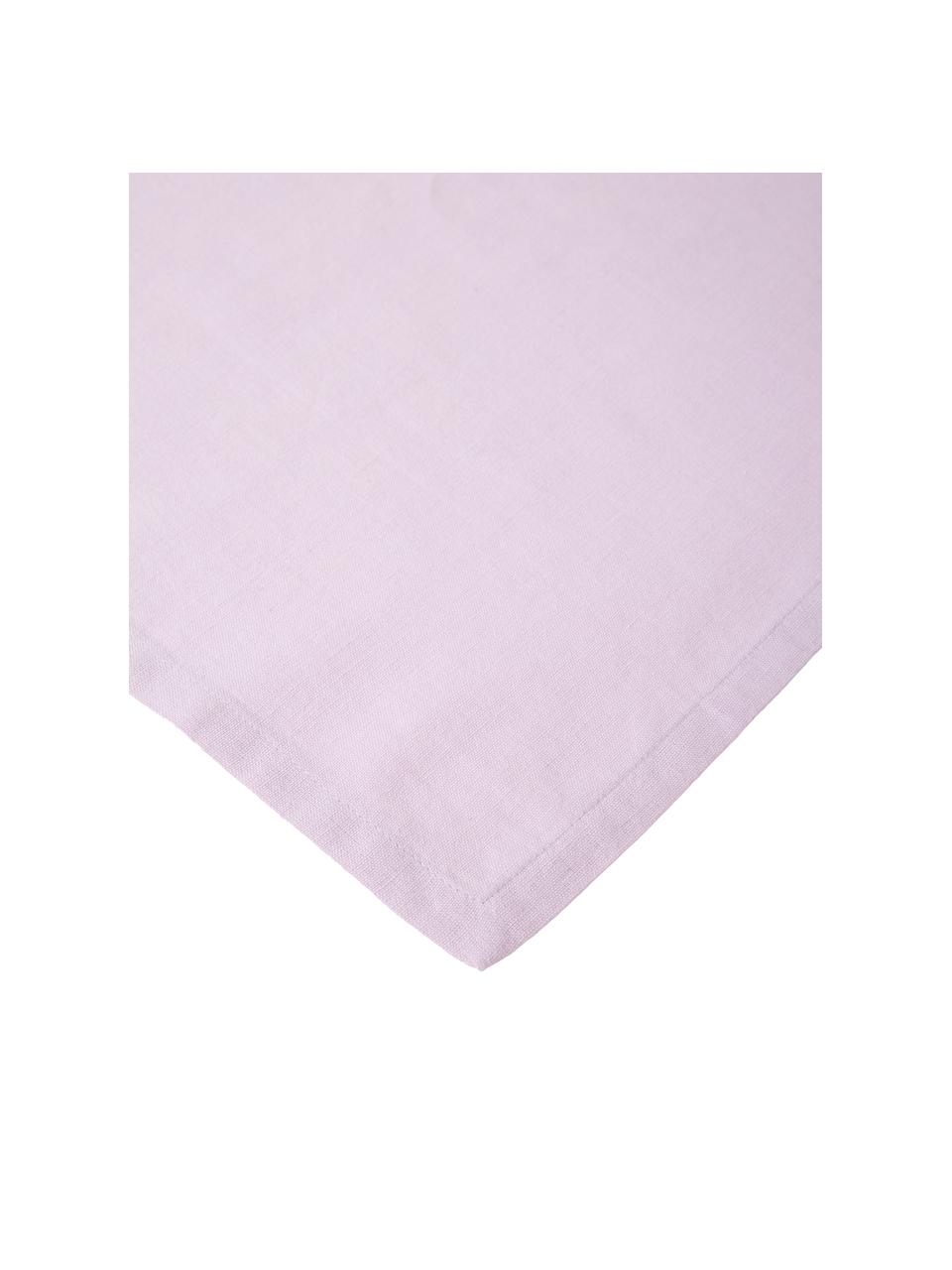 Serviette de table coton lilas Bimba, 4 pièces, 85 % coton certifié BCI, 15 % lin, Lilas, larg. 40 x long. 40 cm