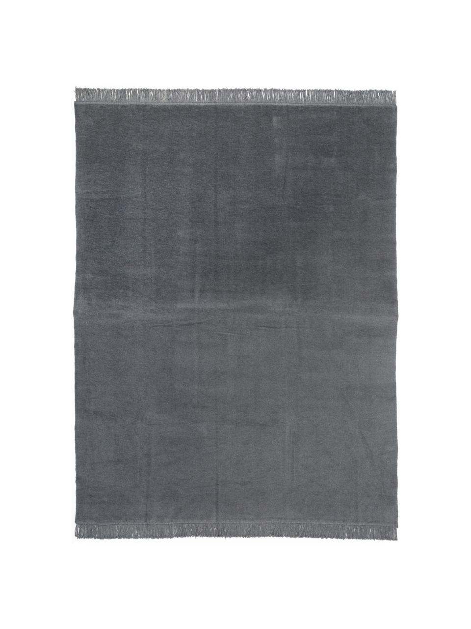 Plaid Sydney, Grigio scuro, Larg. 150 x Lung. 200 cm