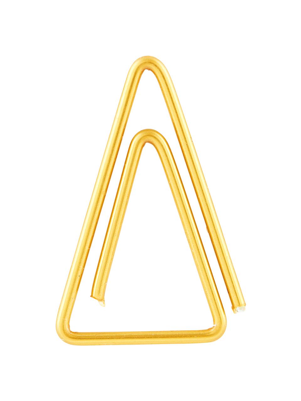 Paperclips Triangle, 20 stuks, Vermessingd edelstaal, Messingkleurig, L 3 cm