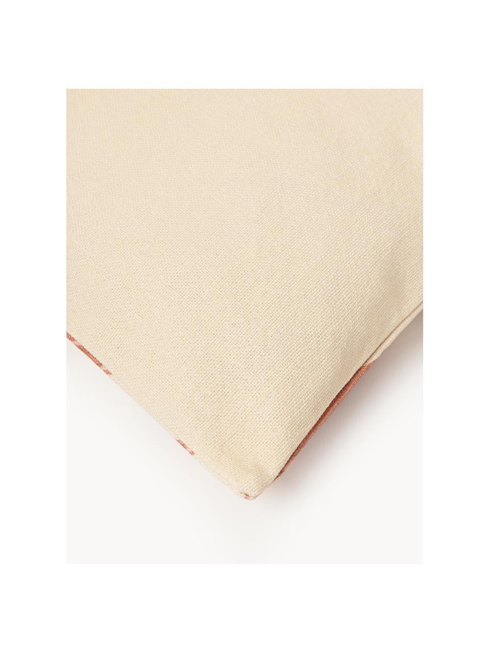 Funda de cojín Miro, 100% algodón, Tonos rojos y beige, An 45 x L 45 cm