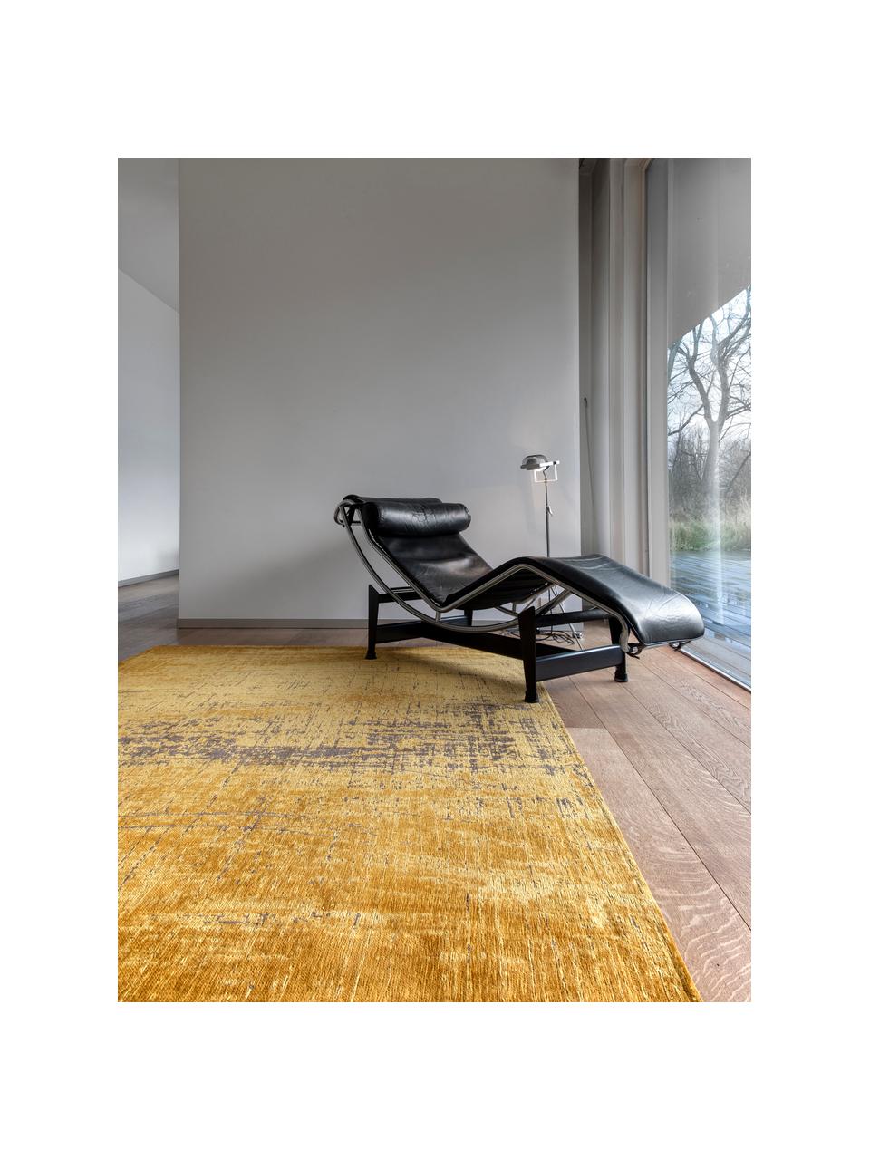 Tapis avec motif abstrait Liberty, 100 % polyester, Ocre, taupe, larg. 80 x long. 150 cm (taille XS)