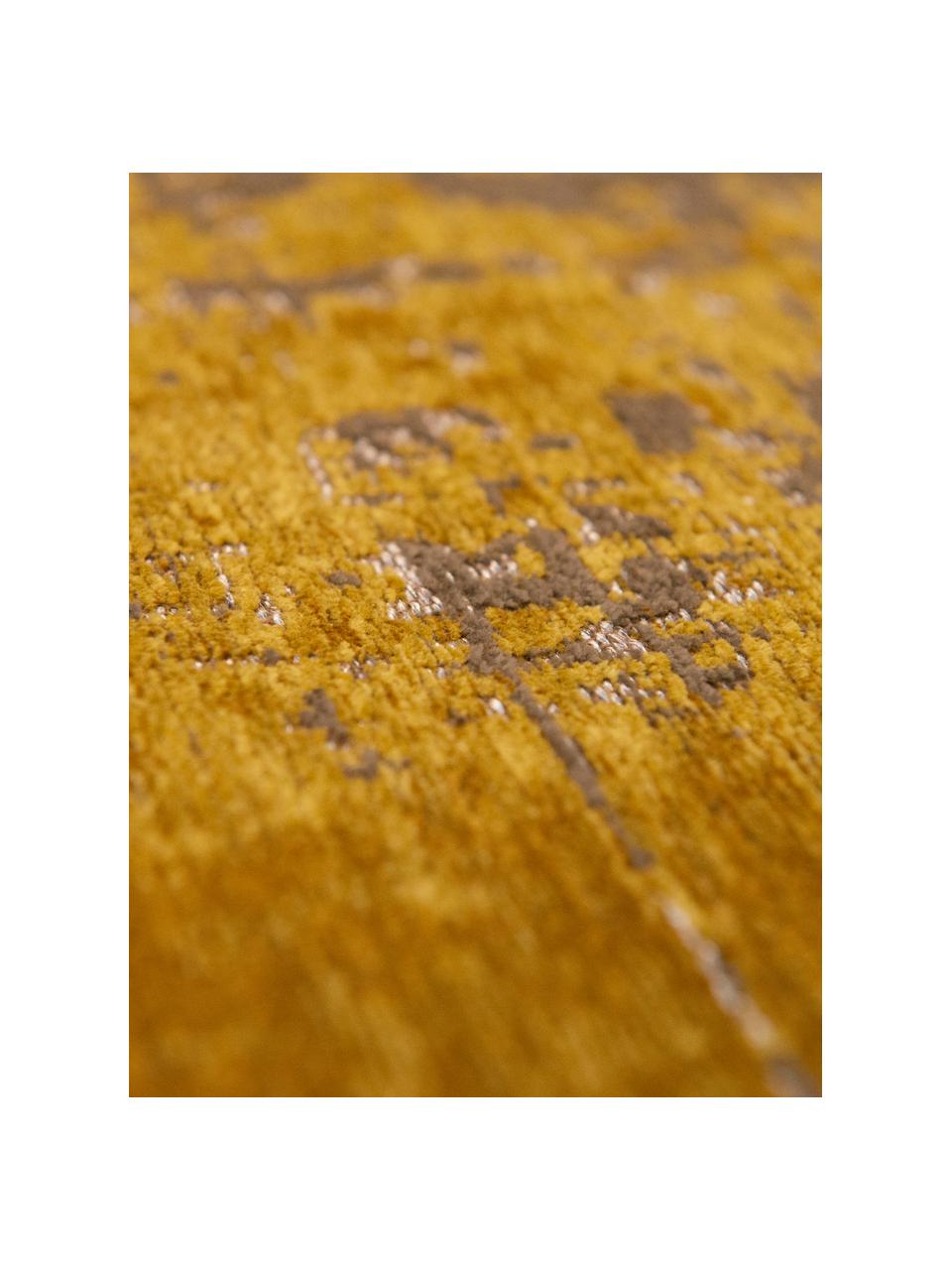 Koberec s abstraktným vzorom Liberty, 100 % polyester, Okrová, sivobéžová, Š 80 x D 150 cm (veľkosť XS)