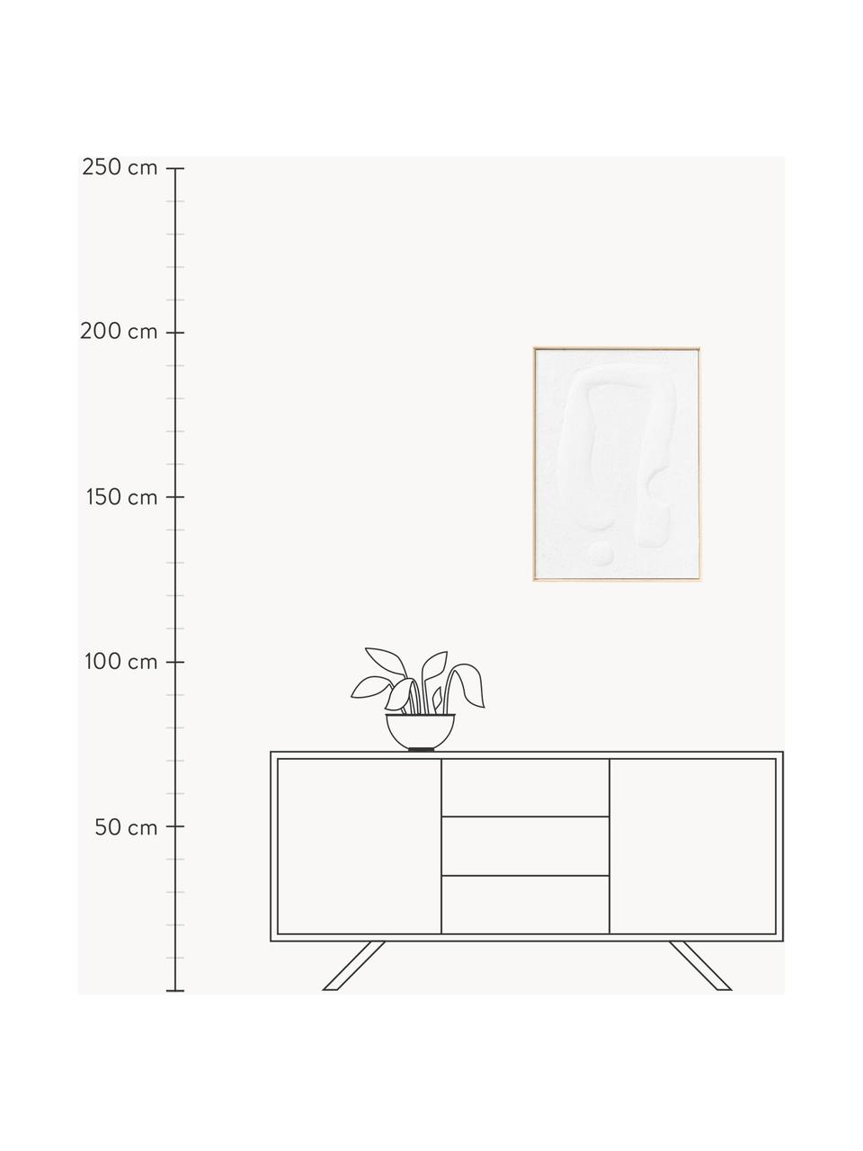 Décoration murale artisanale Sanem, Bois foncé, larg. 52 x haut. 72 cm